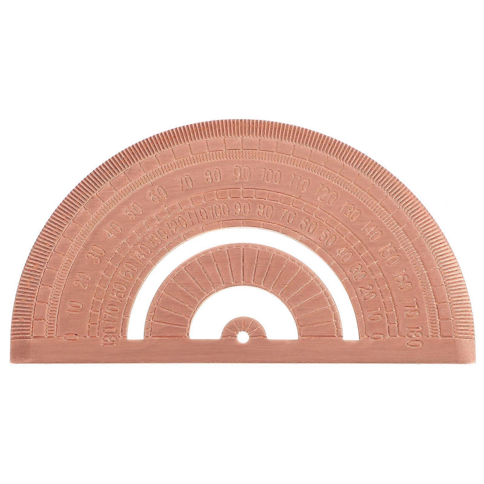 Angle Measurement Tool Semicircle Protractor Drawing Tool For Students Copper 1Set