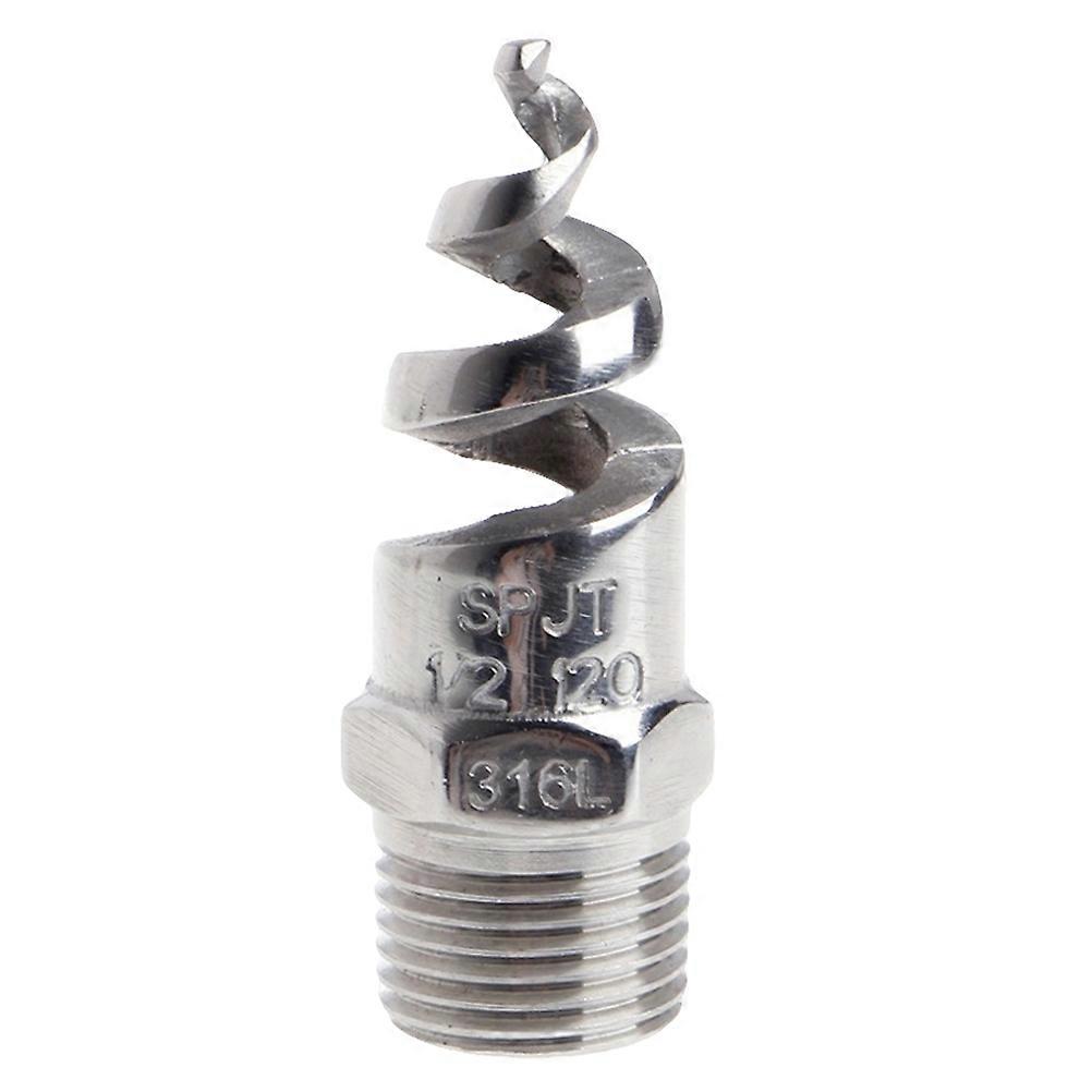 Rotating Nozzle Spiral Cone Atomization Nozzle For Stainless Steel 316L Silver 1Set