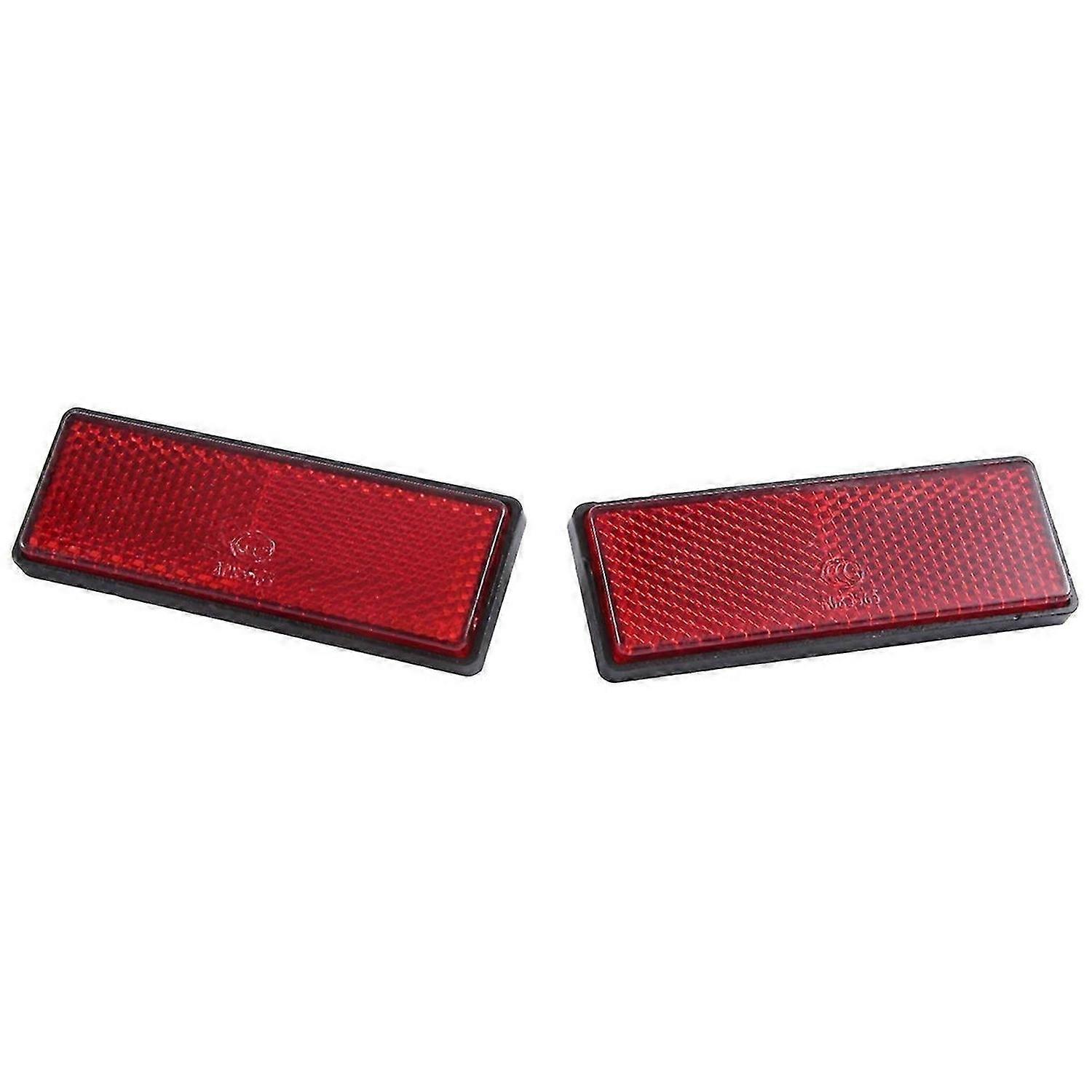 rectangle red Reflectors Universal For Motorcycles ATV Bikes Dirt Bikes