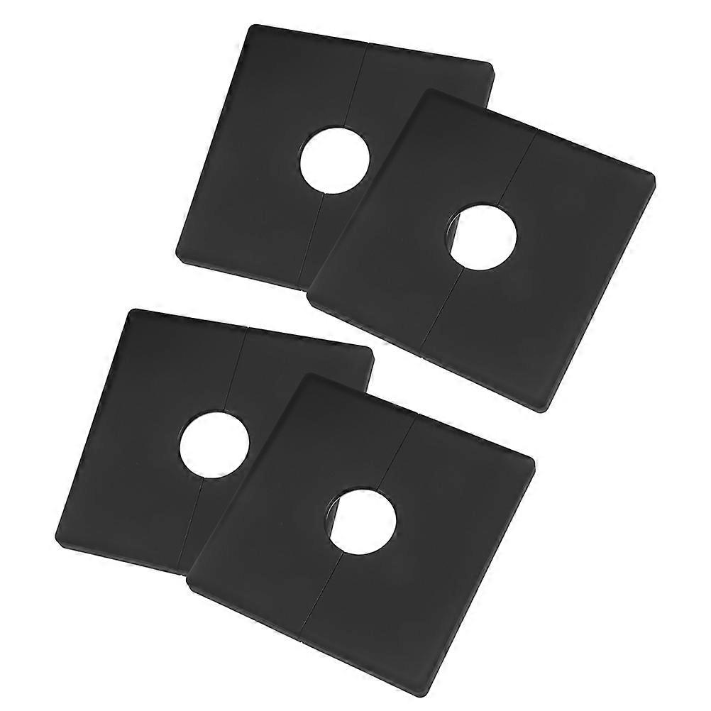4pcs Removable Outlet Cover Plates with Adhesive Cable Management for Neat Wiring in Homes, Offices, and Retail Spaces – Black