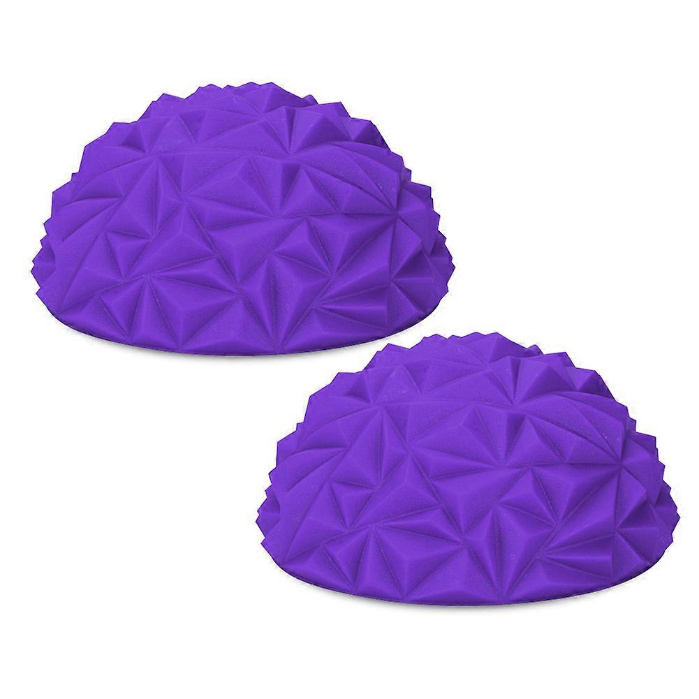 2 Pack Half Yoga Balls for Kids Fitness nce Trainer Exercise Toy (Purple)