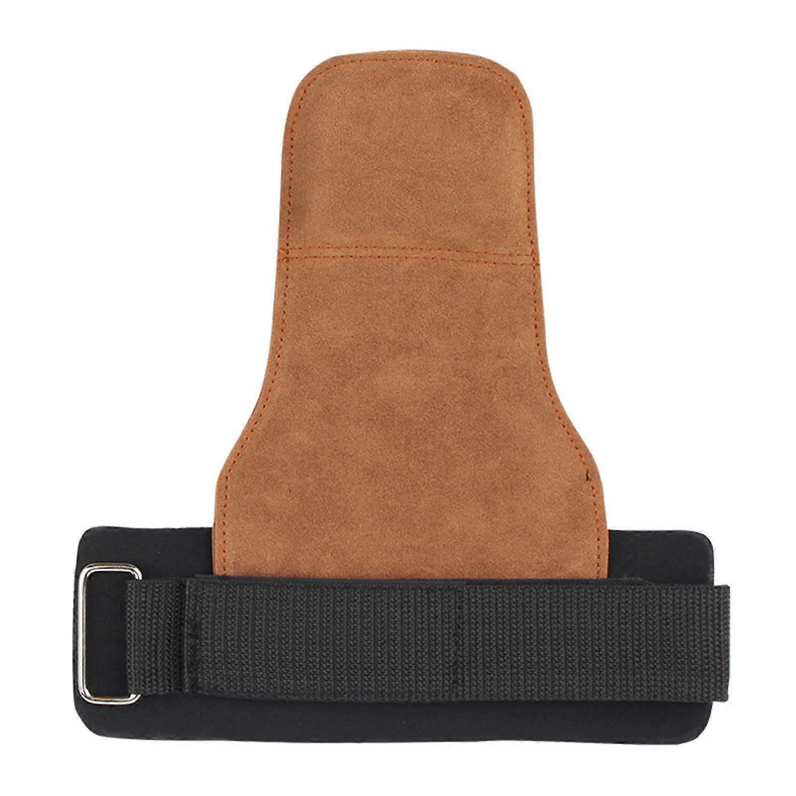 Weightlifting Explosion Pads Adjustable Leather Weightlifting Grips Padded Wrist Wrap Support for Gym Fitness Training