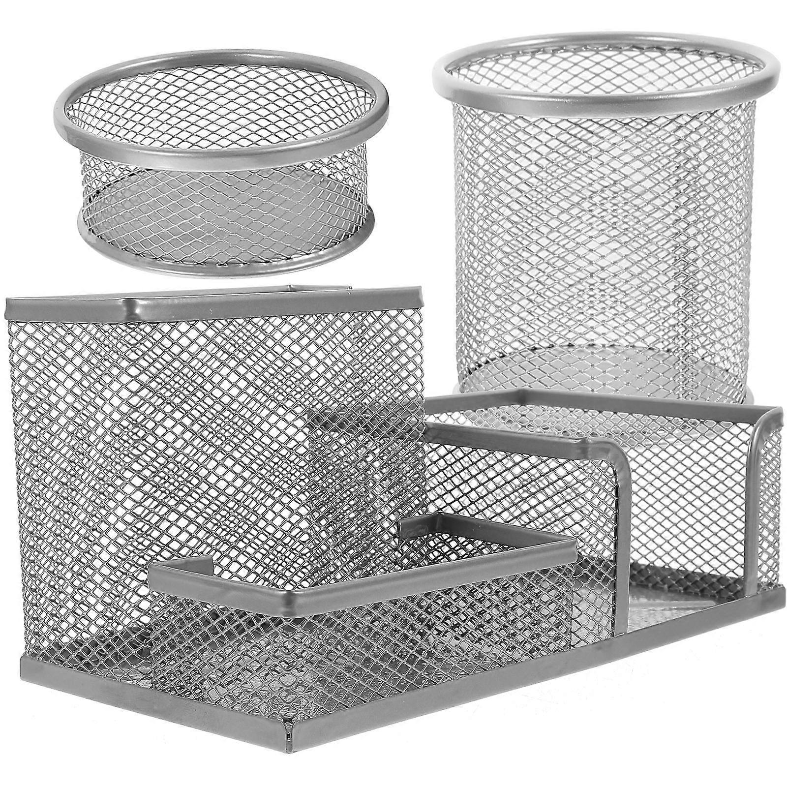 Desktop Pen Holder Iron Multi-Function Organizer for Home 10X9X9CM Decoration 3Pcs