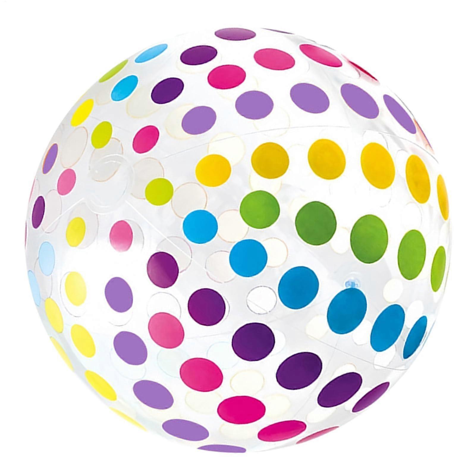 Beach Ball Inflatable Rainbow Design 5.51 x 5.12 Inch Lightweight Pool Toy for Outdoor Games and Birthday Parties
