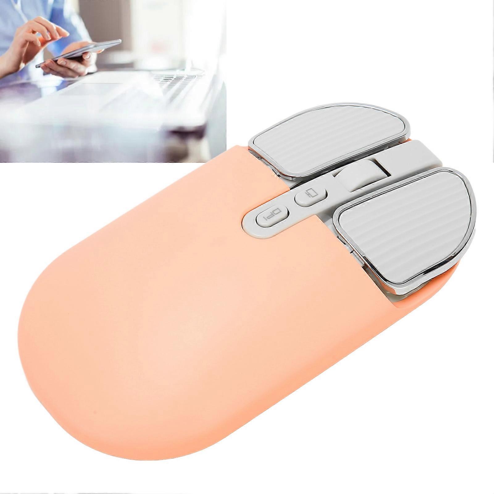 Wireless Mouse BT5.1 Or 2.4GHz Silent Click Adjustable DPI 500mAh Battery Mouse for Girl School Cafe Travel