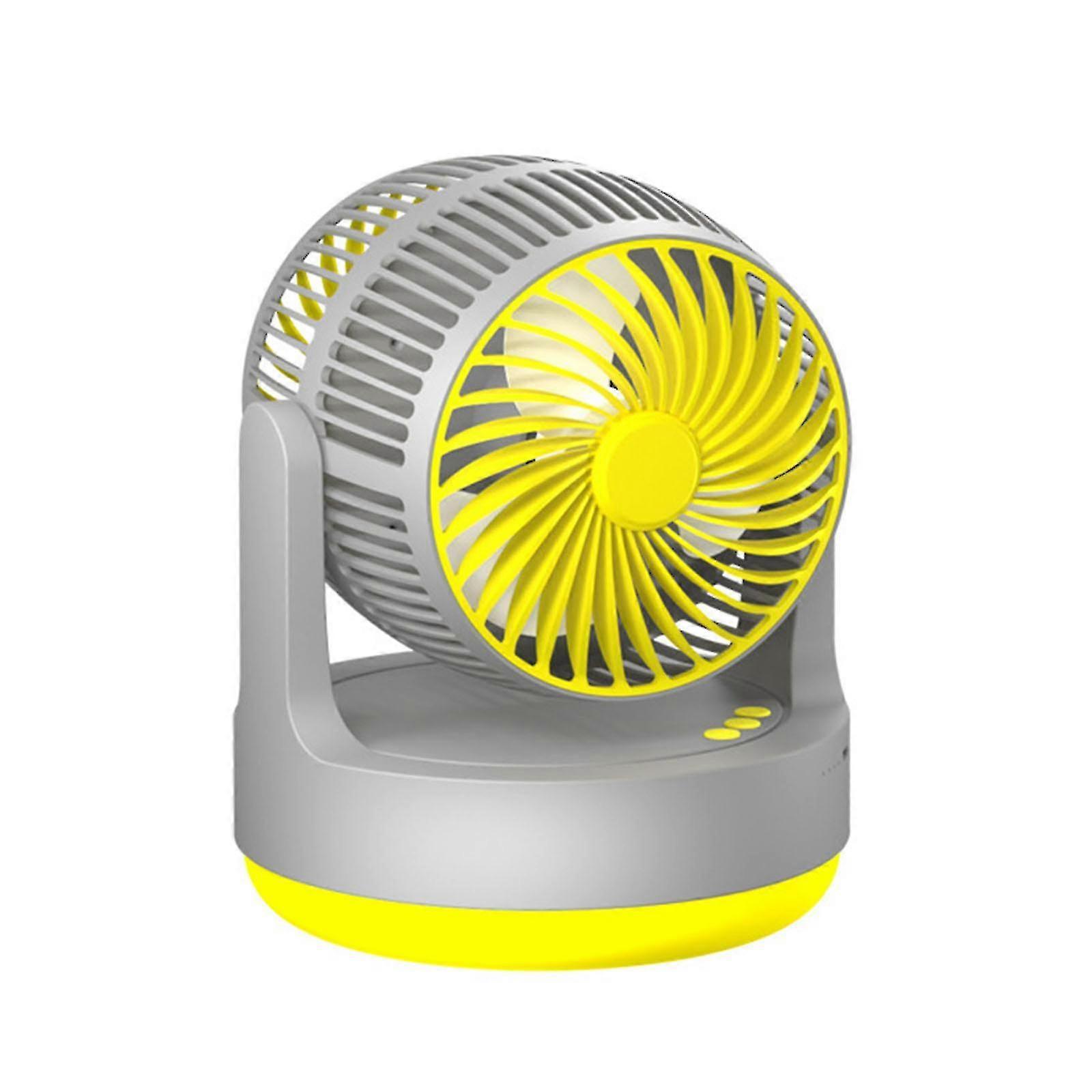 Dual-Head Desktop Fan with 4 Speed Settings, Adjustable USB Mini Portable Cooler