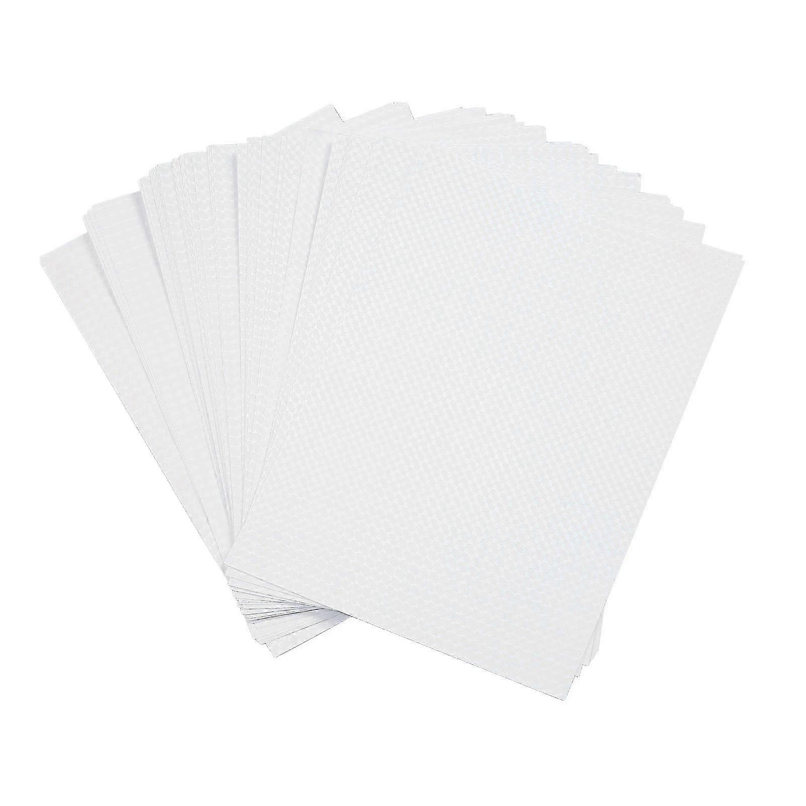 50 A4 Holographic Cold Laminate Sheets Waterproof DIY Self Adhesive Laminating Film for Background Lattice