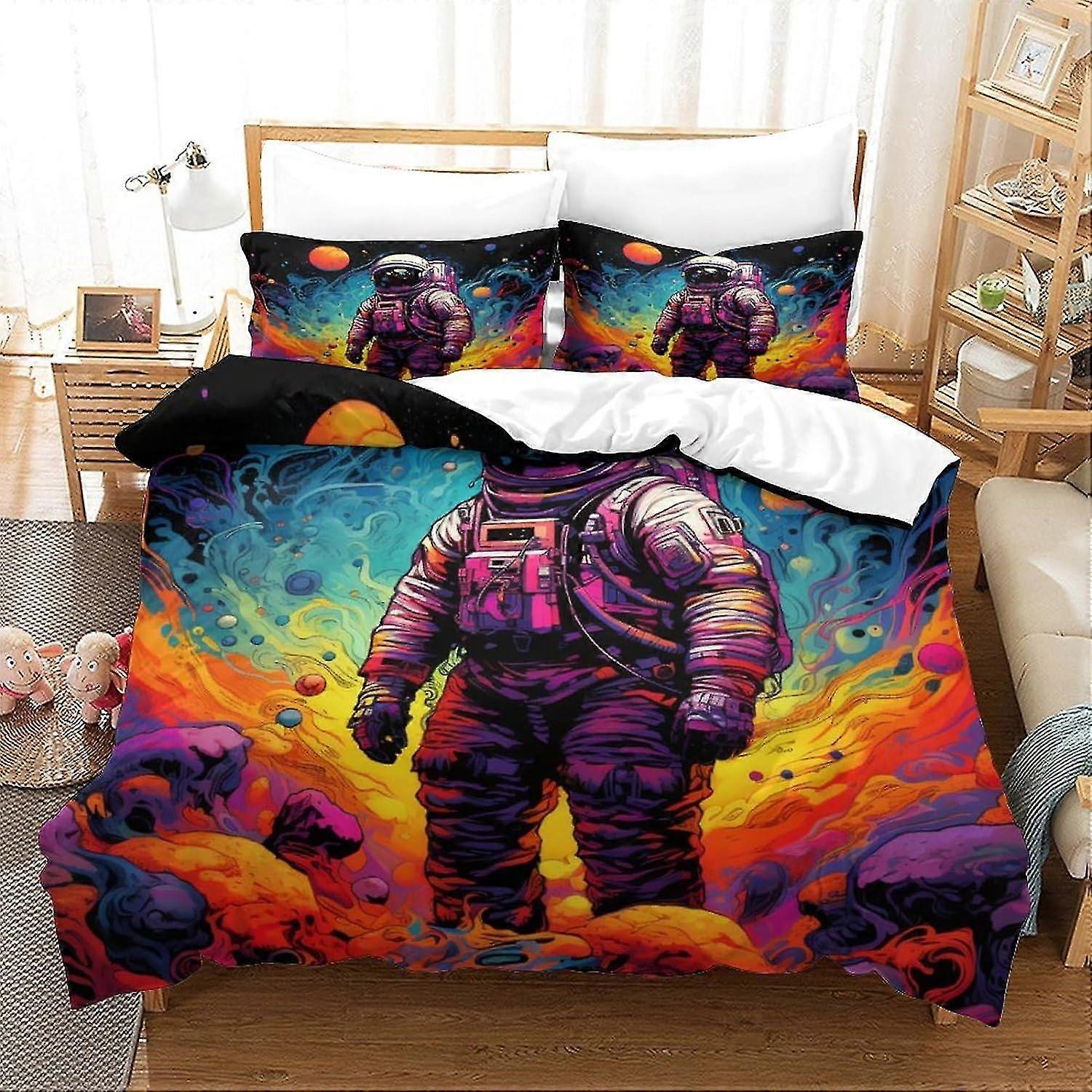 Cosmic Landscape 3D Printed Duvet Cover Set for Adults and Kids, No Comforter, Double Size
