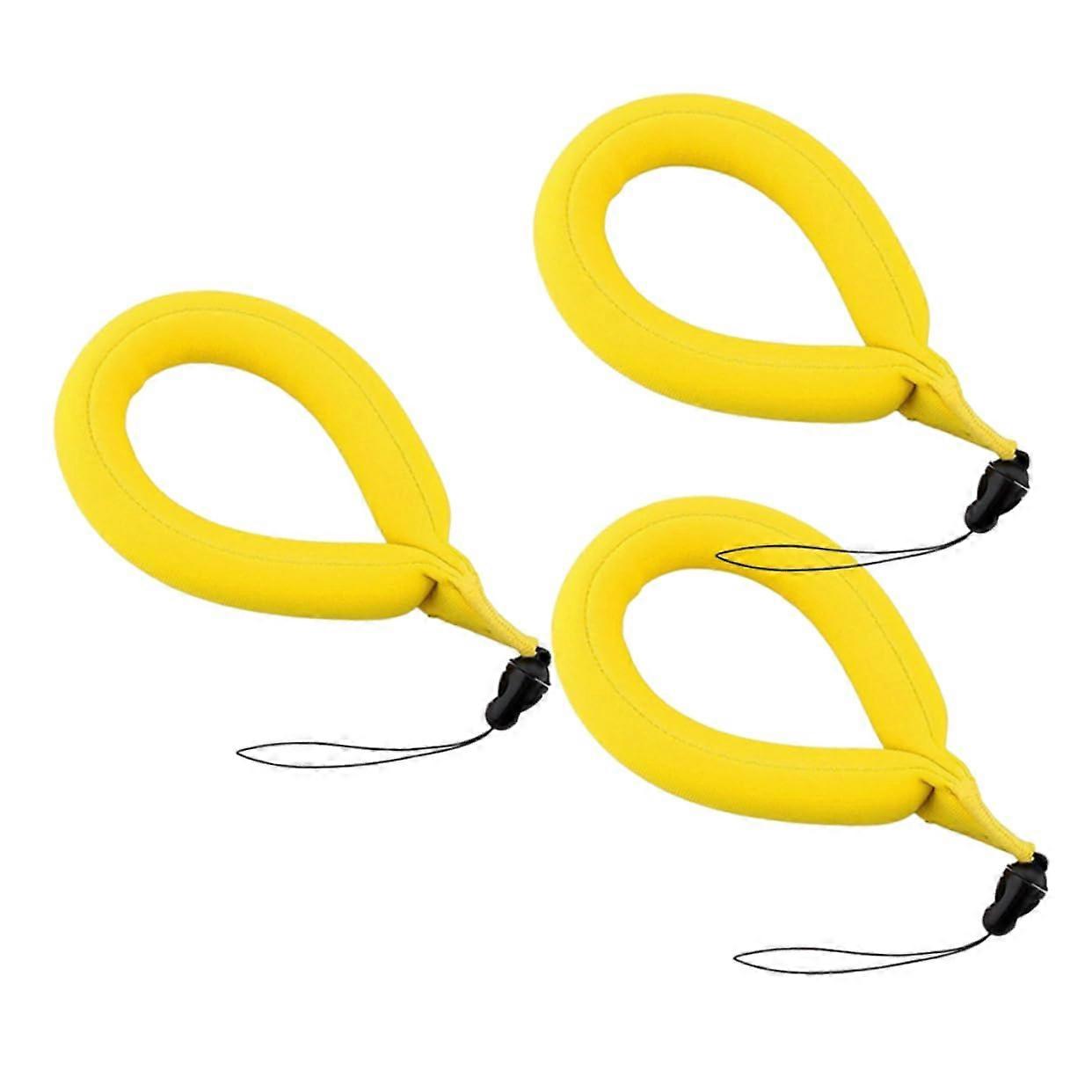 Floating Wristbands for Cameras, Waterproof, Pack of 3, Universal Fit, Yellow