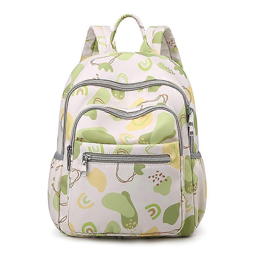 Baby Changing Bag Backpack with Bottle Bag, Large Capacity, Green Avocado