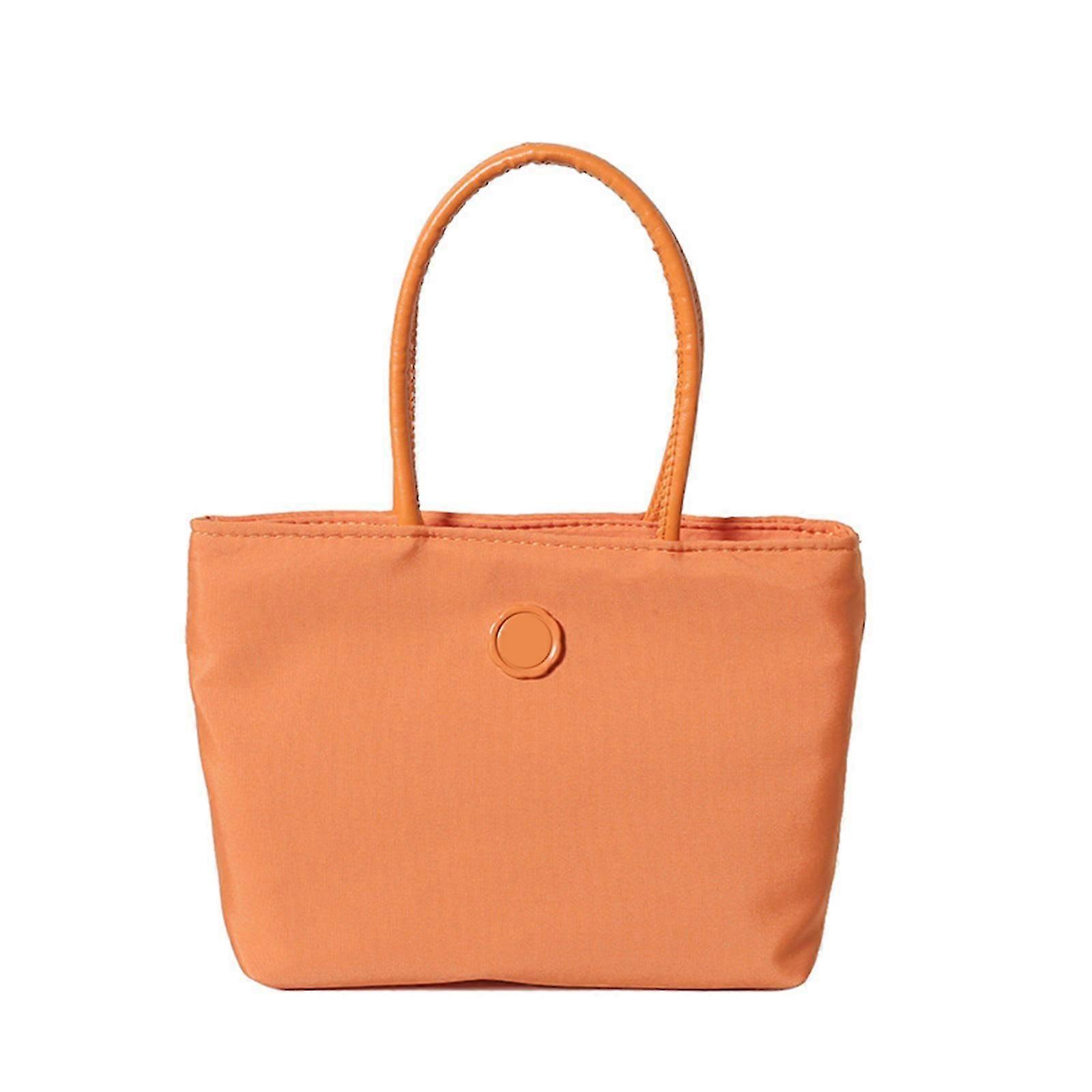 Women Commuting Bag Large Capacity Top Handle Bag Solid Color Handbag All-matching Shopping Bag Casual Everyday Bag OR