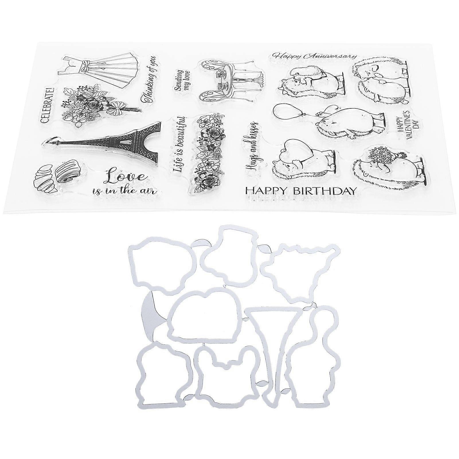 2025 Latest Model Hedgehog Clear Stamp Iron Tower Pattern Transparent DIY