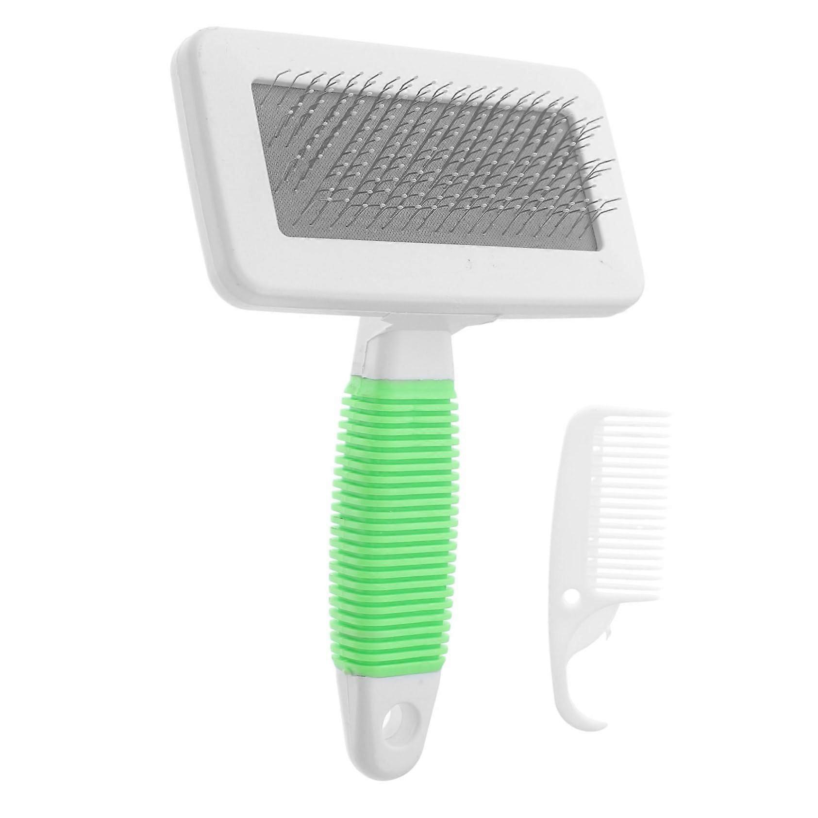 Pet Grooming Brush with Ergonomic Handle for Dogs and Cats Wide Plate Needle for Carpet Dematting Comb 1 Set