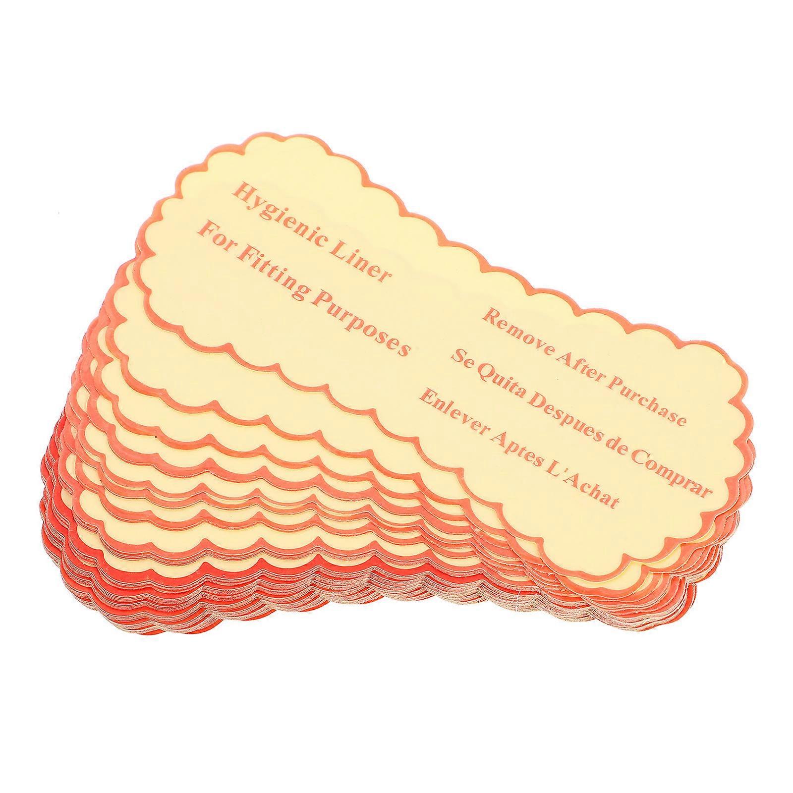 Clothing Size Labels Clear Swimsuit Liner Stickers Fitting Rectangular 50Pcs
