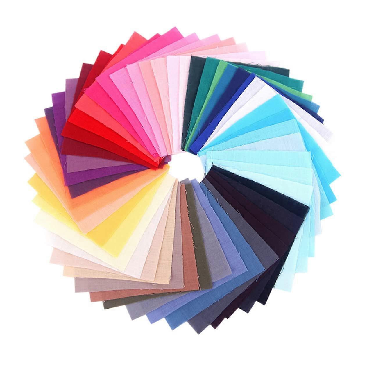50 Pieces Cotton Patchwork Fabric Bundle for Sewing and Quilting, Lightweight Muslin Cotton, Perfect for Handmade Crafts