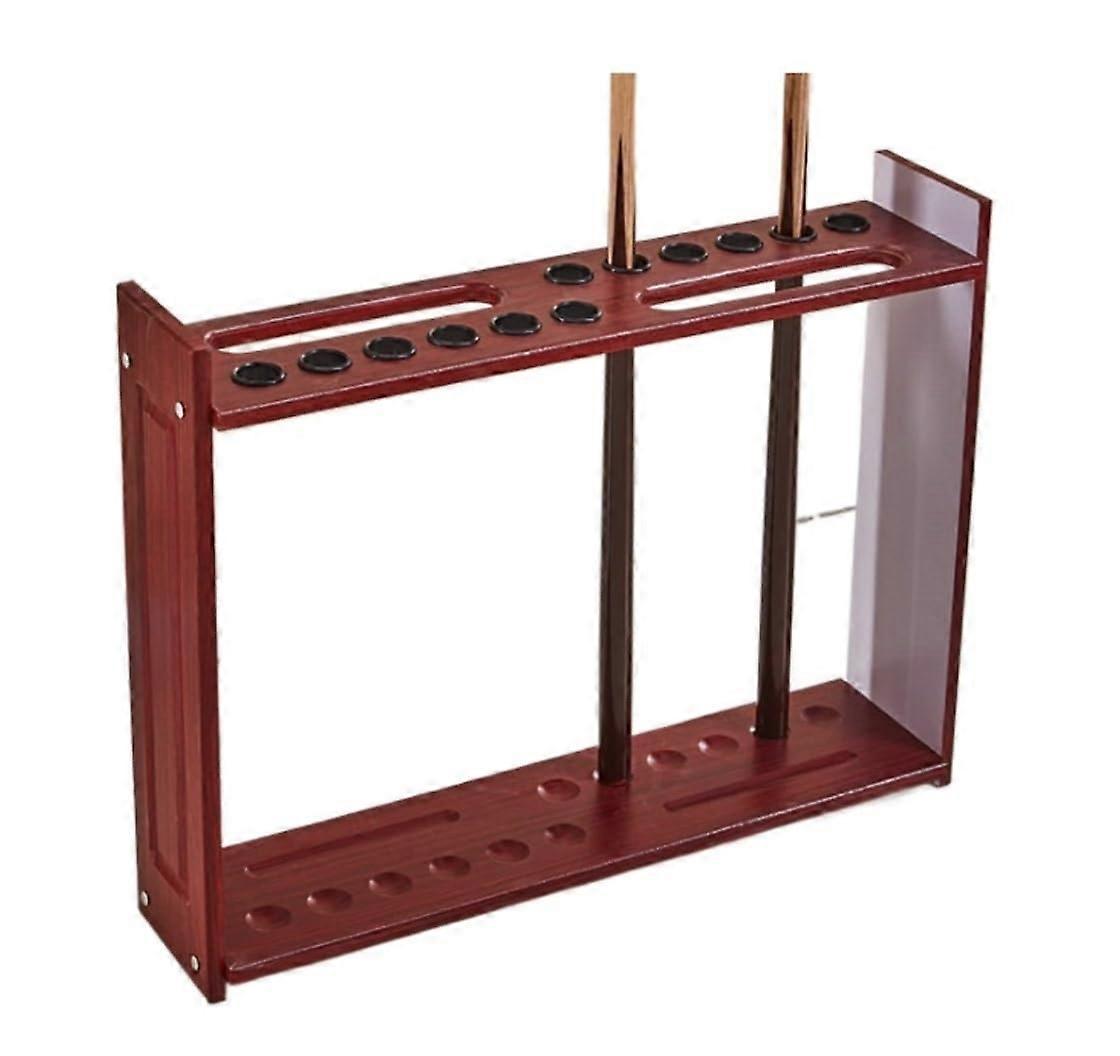 Billiard Cue Holder, Holds 12 Cues, Rubber Pads, 57*17*73cm Brown