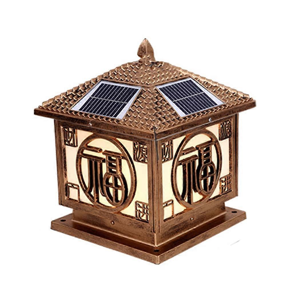 Black Solar Post Lights, Waterproof, Square, LED Post Light, Decorative Gate Light