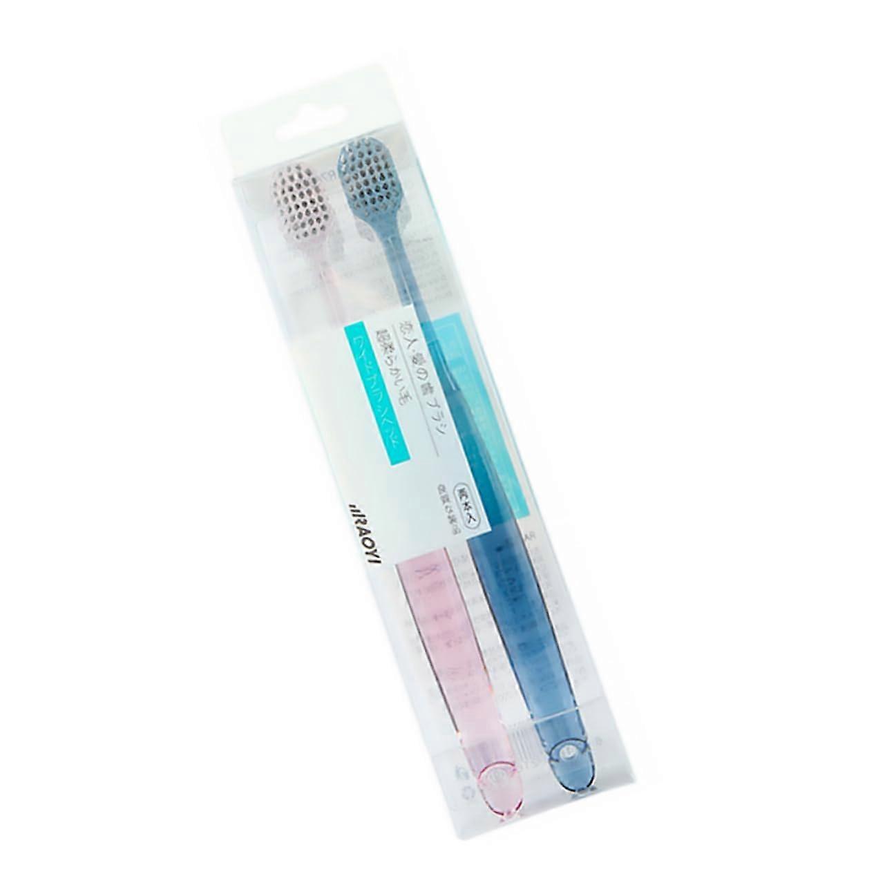 Crystal Handle Toothbrush Set for Adults - Extra Soft Toothbrush for Sensitive Gums - Ultra Soft Bristle Design
