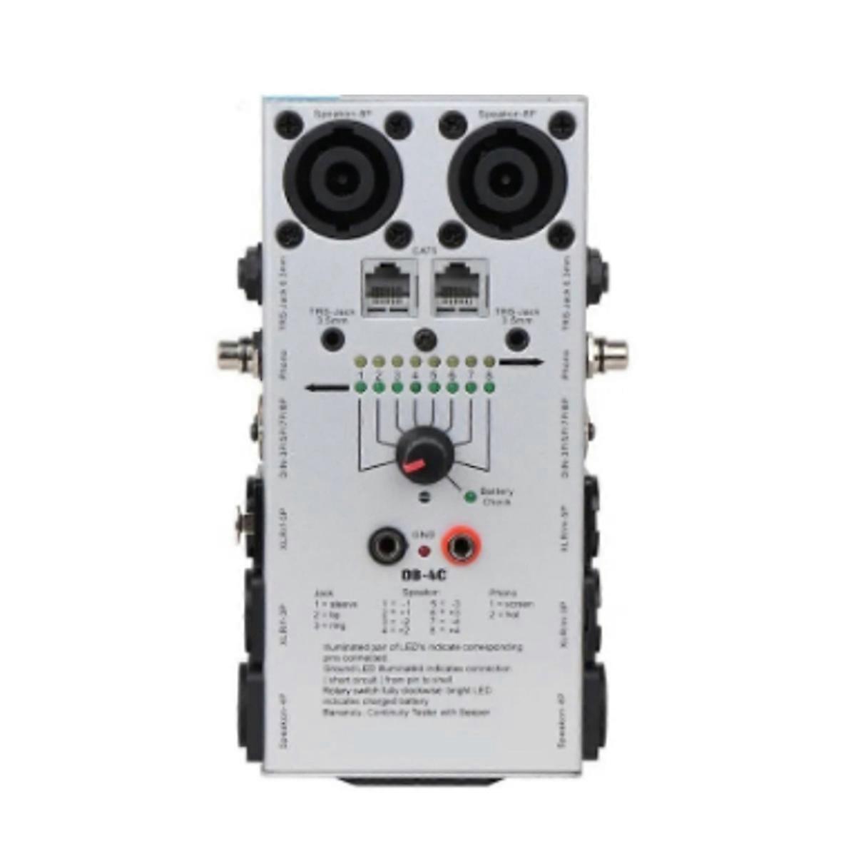 DB-4C Multi-Audio-Kabeltester TRS XLR Audio-Netzwerkkabel-Detektor-Tester-Test für Bühnenaufnahmestudio