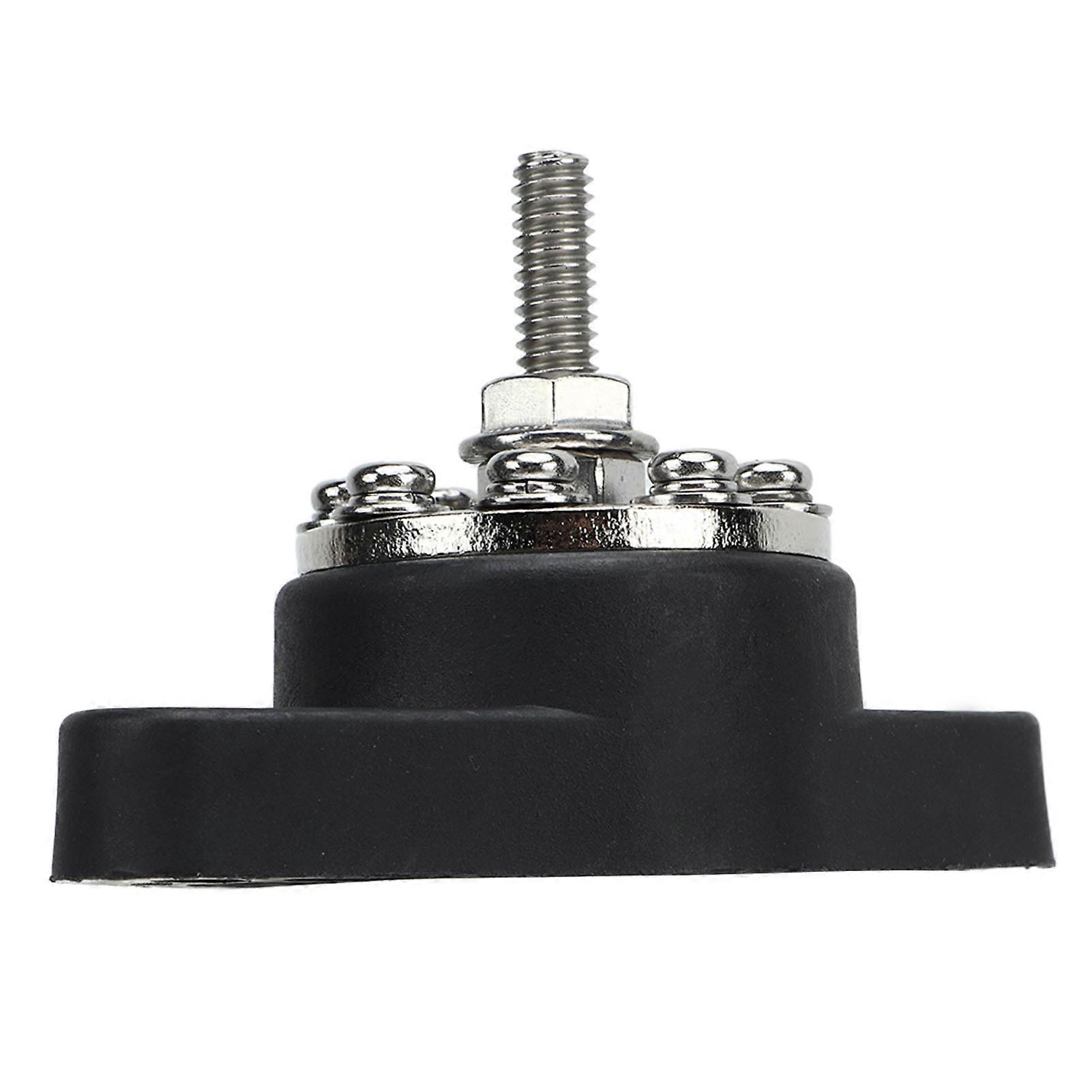 Power Distribution Block 1/4in M6 8 Terminal 12V 48V Universal Distribution Stud Junction Post for Car RV Truck