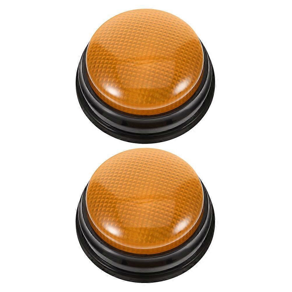 Push Button for Game Show Decorations Party Decorations Yellow Plastic Voice Recording 2Pack