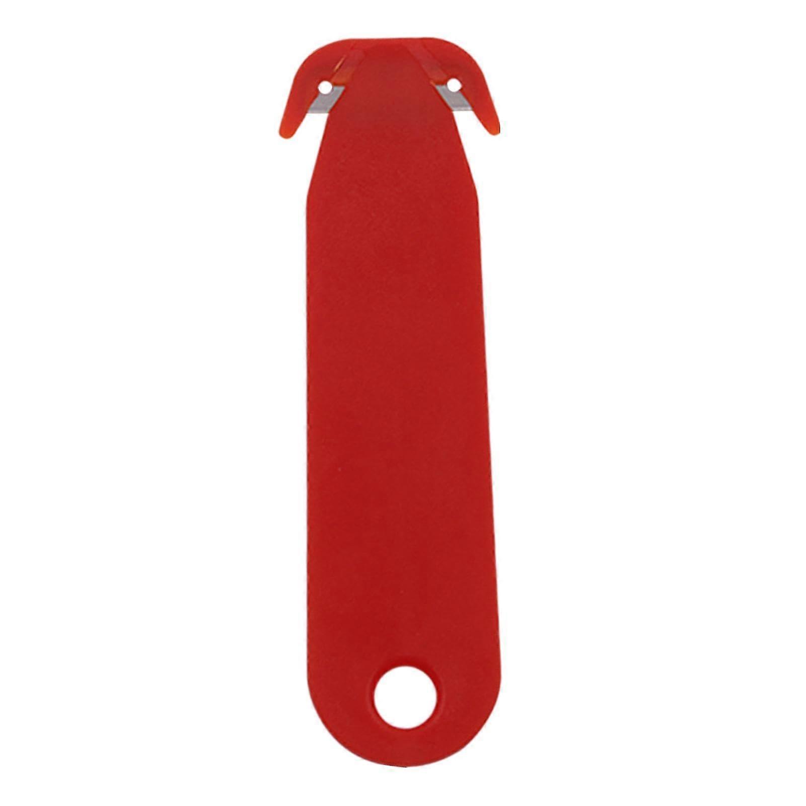 Multifunctional Package Opener for Couriers and Warehouse Staff, Automatic Can Cutter, Safety Double Blade, Red