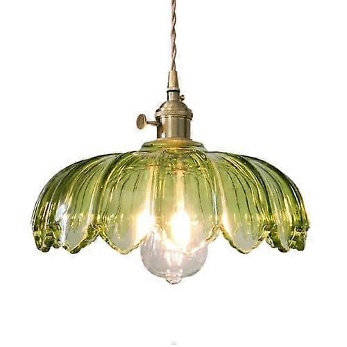 Creative Lotus Shaped Glass Chandelier Lampshade, Nordic Style Flush Mount Ceiling Light for Porch and Balcony