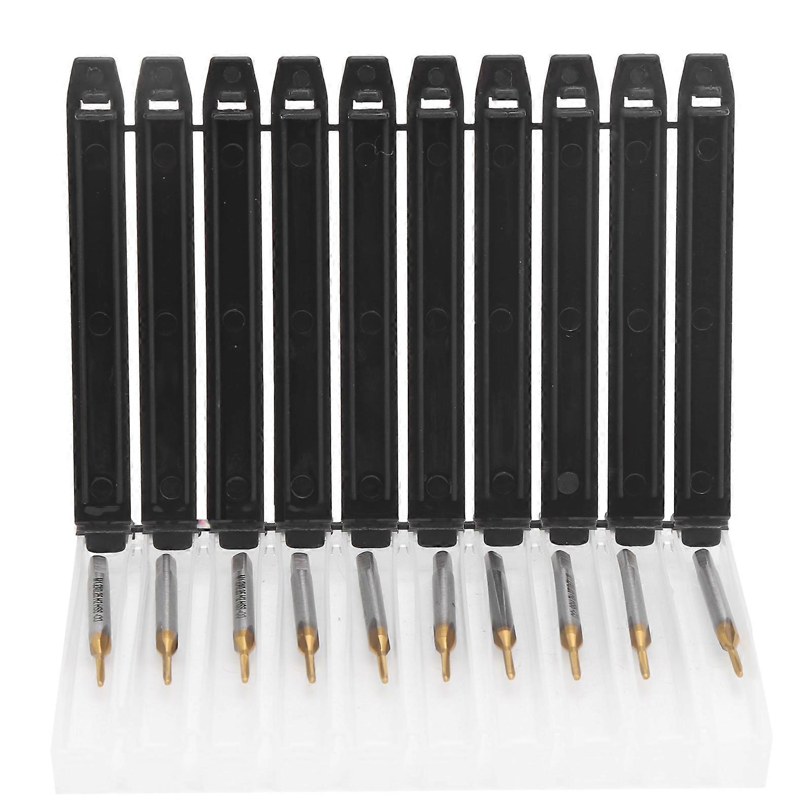 10pcs M1.2 x 0.25 Coating Screw Tap Kit Plating Ti High Speed Steel Coarse Metric Thread Japanese Standard