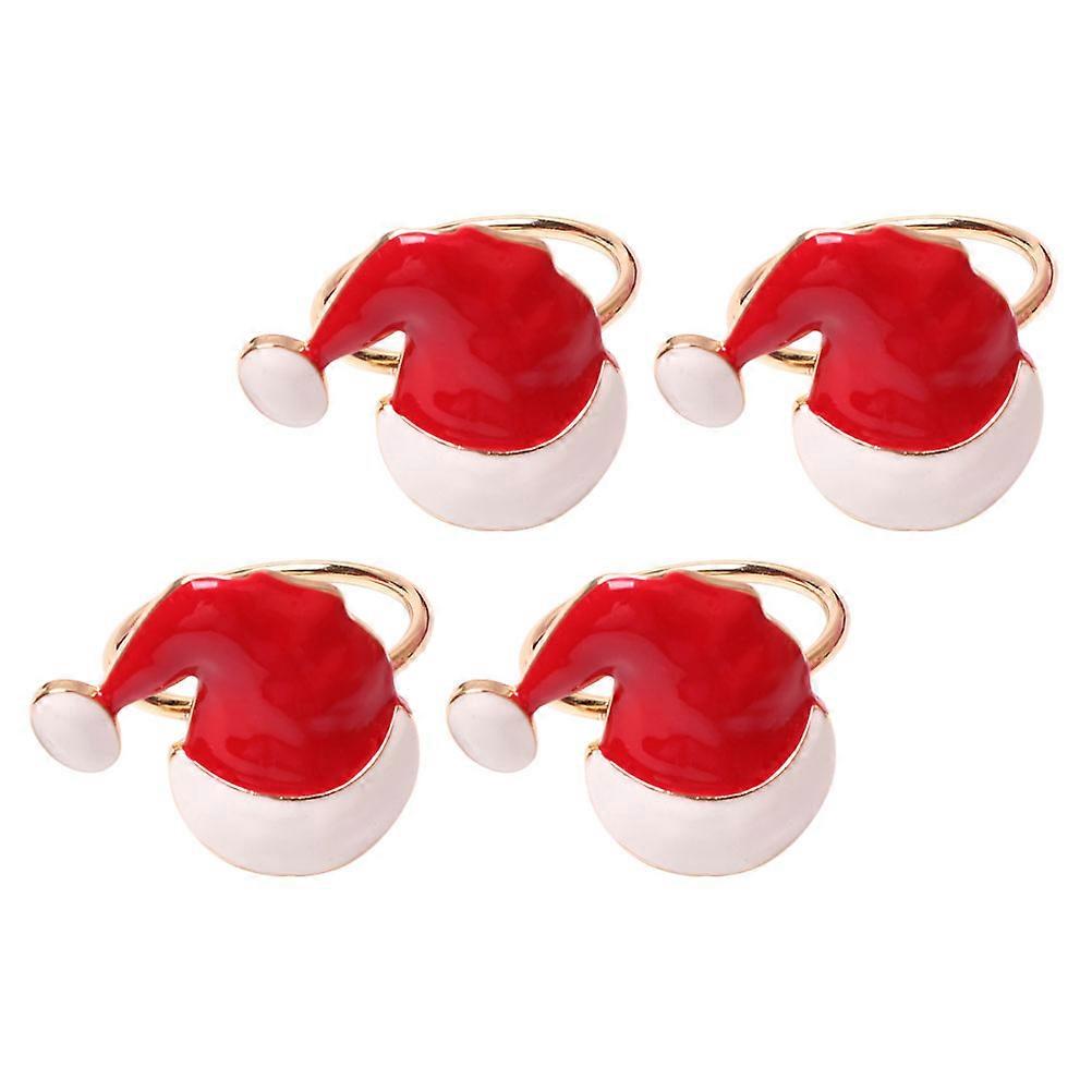 Napkin Rings Holiday Red Color Elegant Style Table Accessory