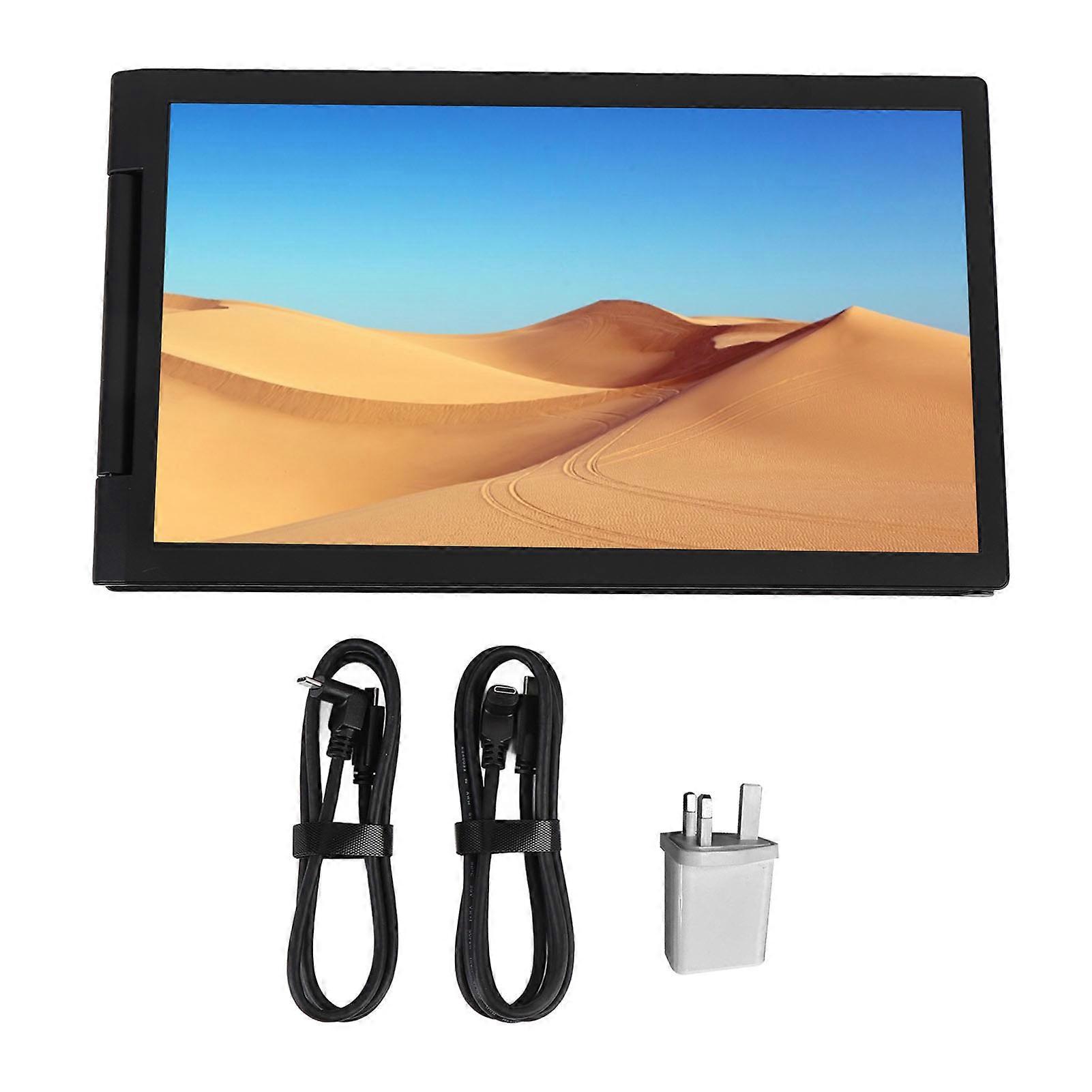 14" 1080P FHD IPS USB-C Laptop Screen Extender with Stand for 13.3-16" Laptops UK Plug