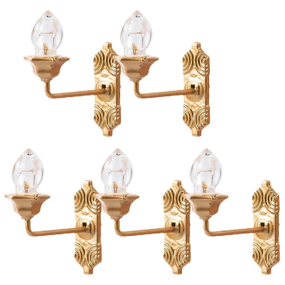 Miniature Led Wall Lamp Micro Landscaping Lamp Decor For Scene Creation 5Pcs