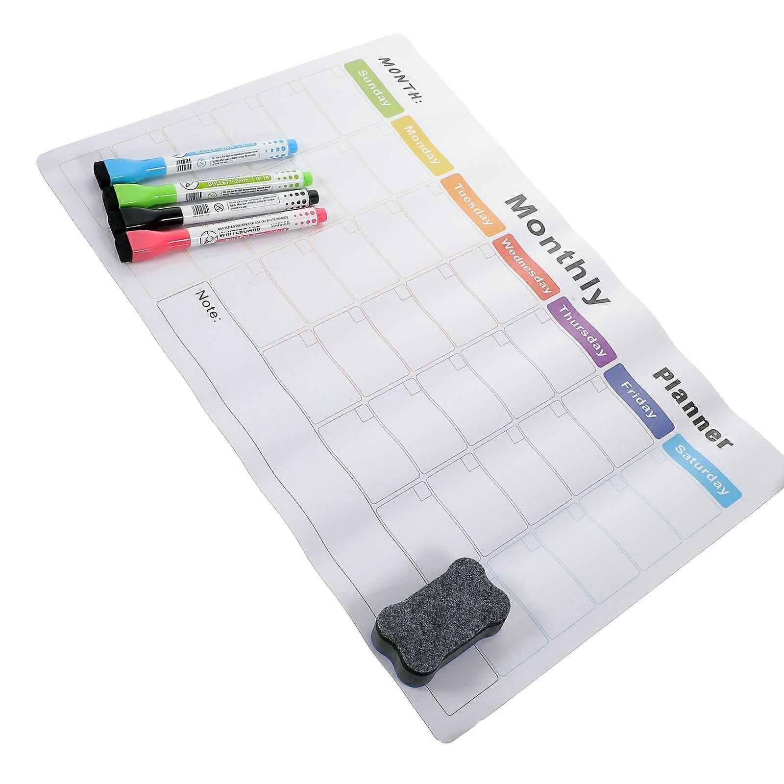 Schedule Magnet For Fridge Magnetic Memo Board For General Users Assorted Color 1Set