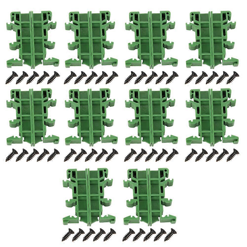 10sets 35mm PCB DIN C45 Rail Adapter Circuit Board Mounting Bracket Stand Carrier