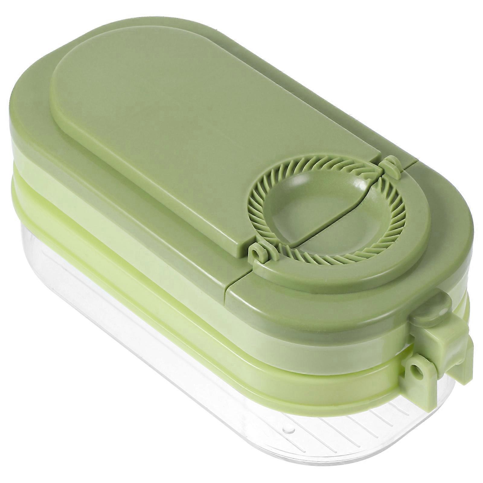 Dumpling Maker with Storage Box, Manual Dough Press for Wrappers, Multi Functional Kitchen Tool for Wontons and Buns, Easy to Clean, Food Safe