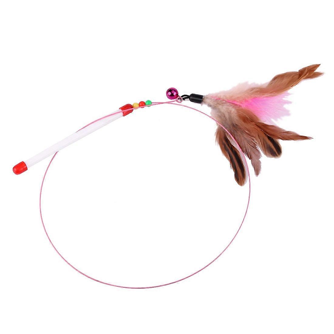 Steel Wire Teasing Feather Wand Pet Toy