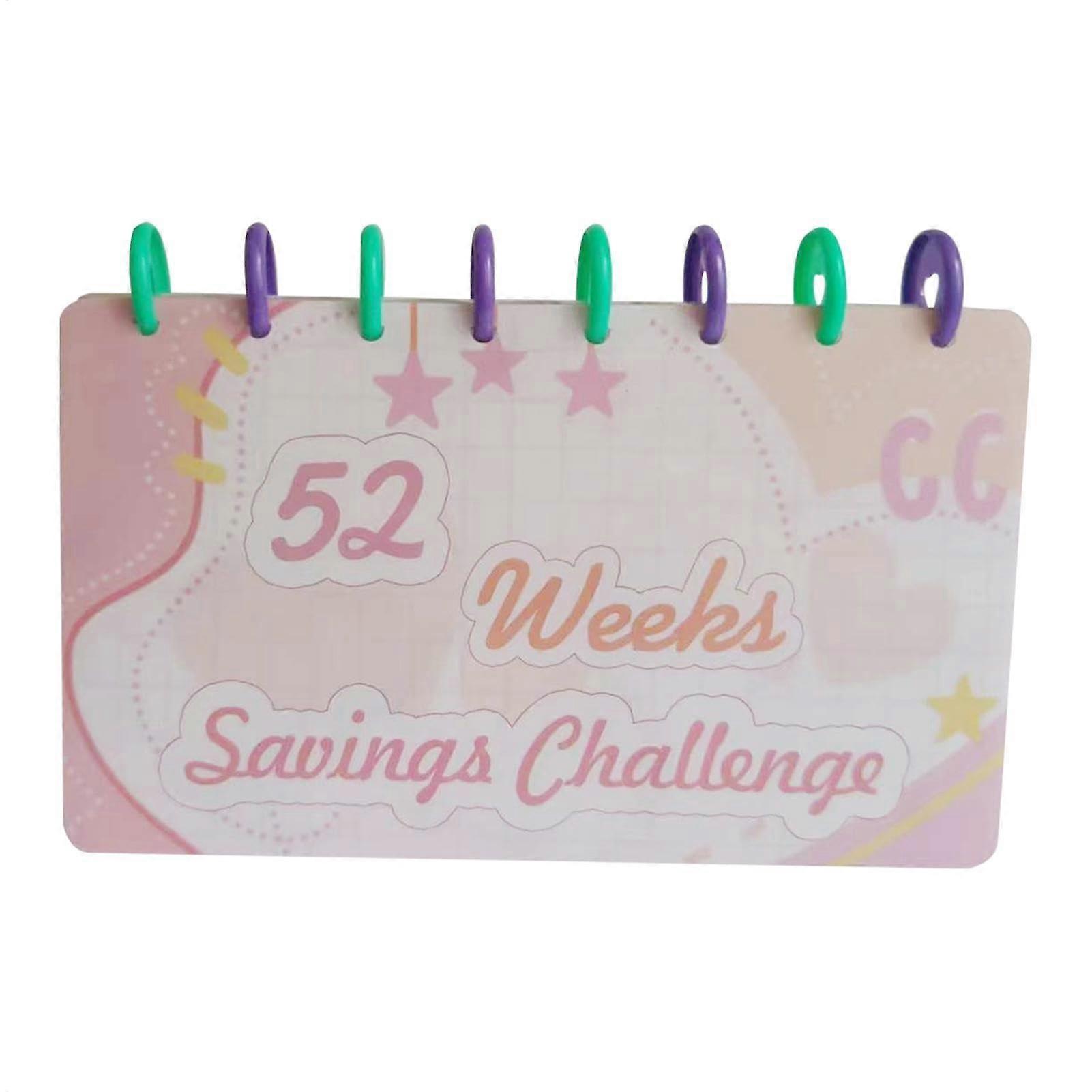 Budget Folder for 52 Weeks - Budget Planner with Cash Envelopes, Color Coil Design, Financial Challenges Guide, 52-Week Savings Plan