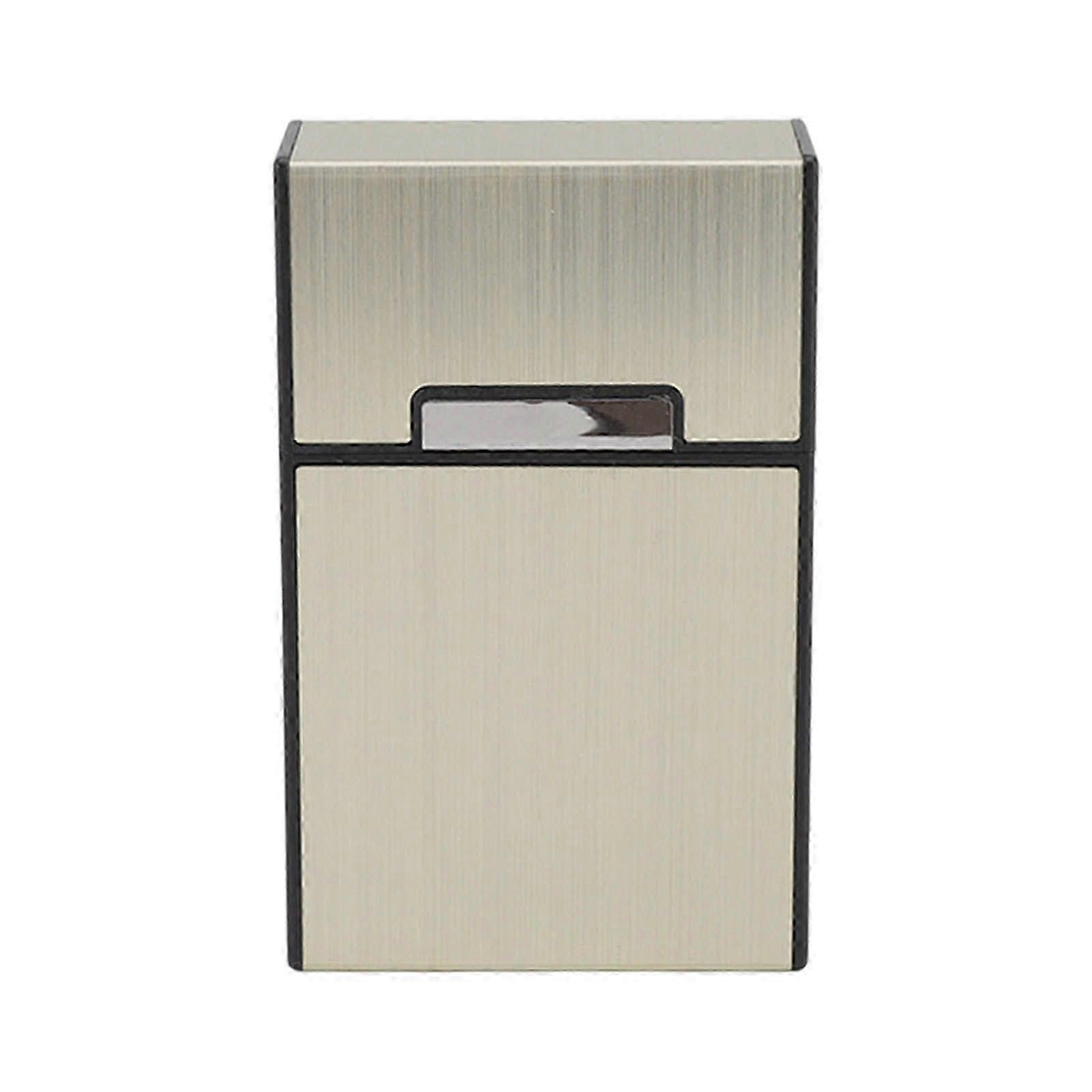 Waterproof Portable Cigarette Holder Box with Magnet Switch Flip Closure for Business Use in Gold