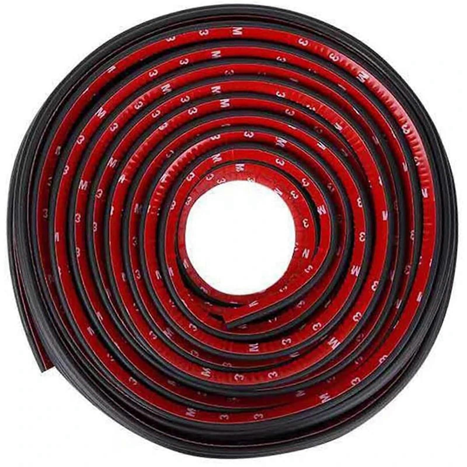 5/10M Car Door Rubber Seal Strip B-Shape Double Layer Soundproofing Adhesive Weatherstrip Auto Exterior Accessory