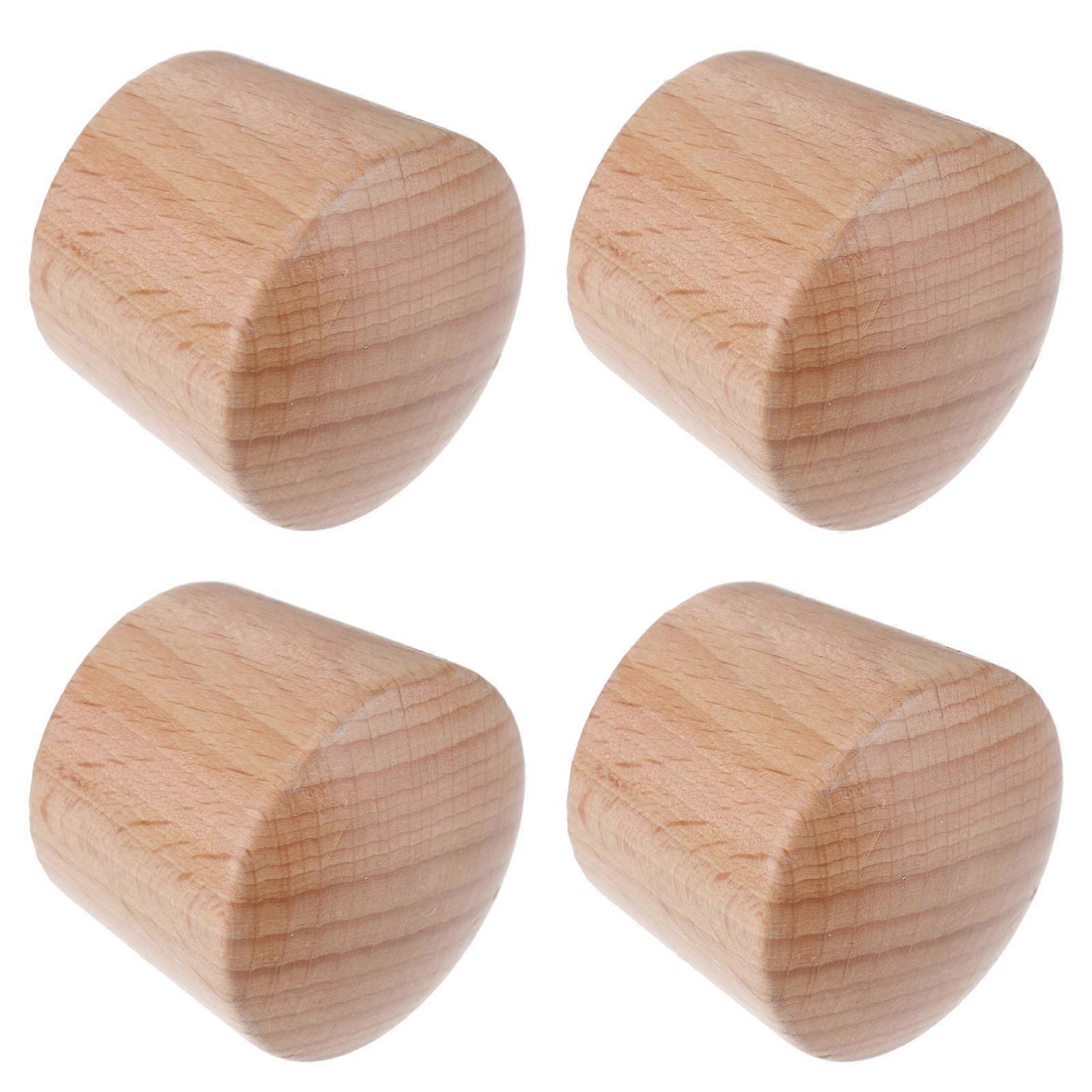 Universal Lids for Pots Beech Wood Anti-rust Easy to Install 4Pcs