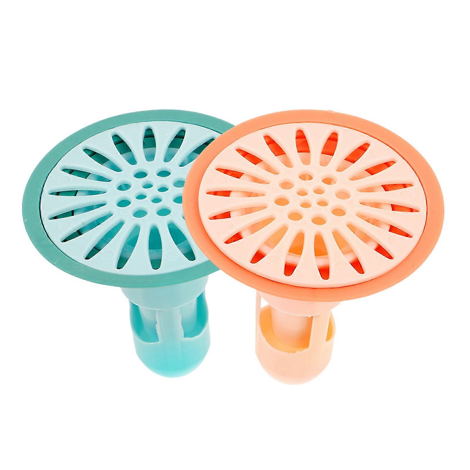 Kitchen Floor Drain Stoppers Floor Drain Plugs Bathroom Use Odor Prevention Durable Plastic 2Pack