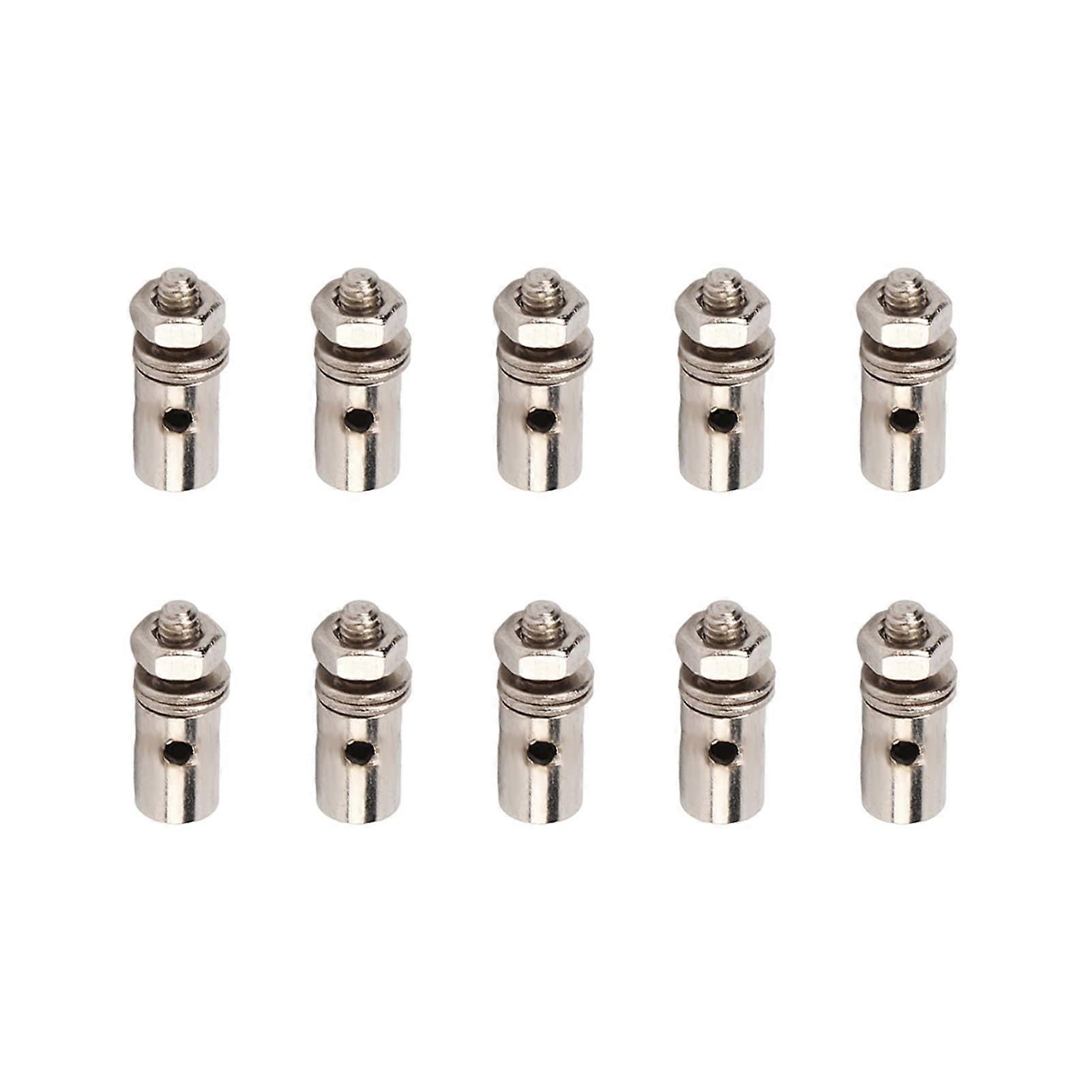 Dilwe 10 Pieces 1.3 mm Servo Push Rod Connector, Adjustable Stainless Steel Servo Arm Push Rod Connector, Rod Stopper, Aircraft Upgrade Part, 111