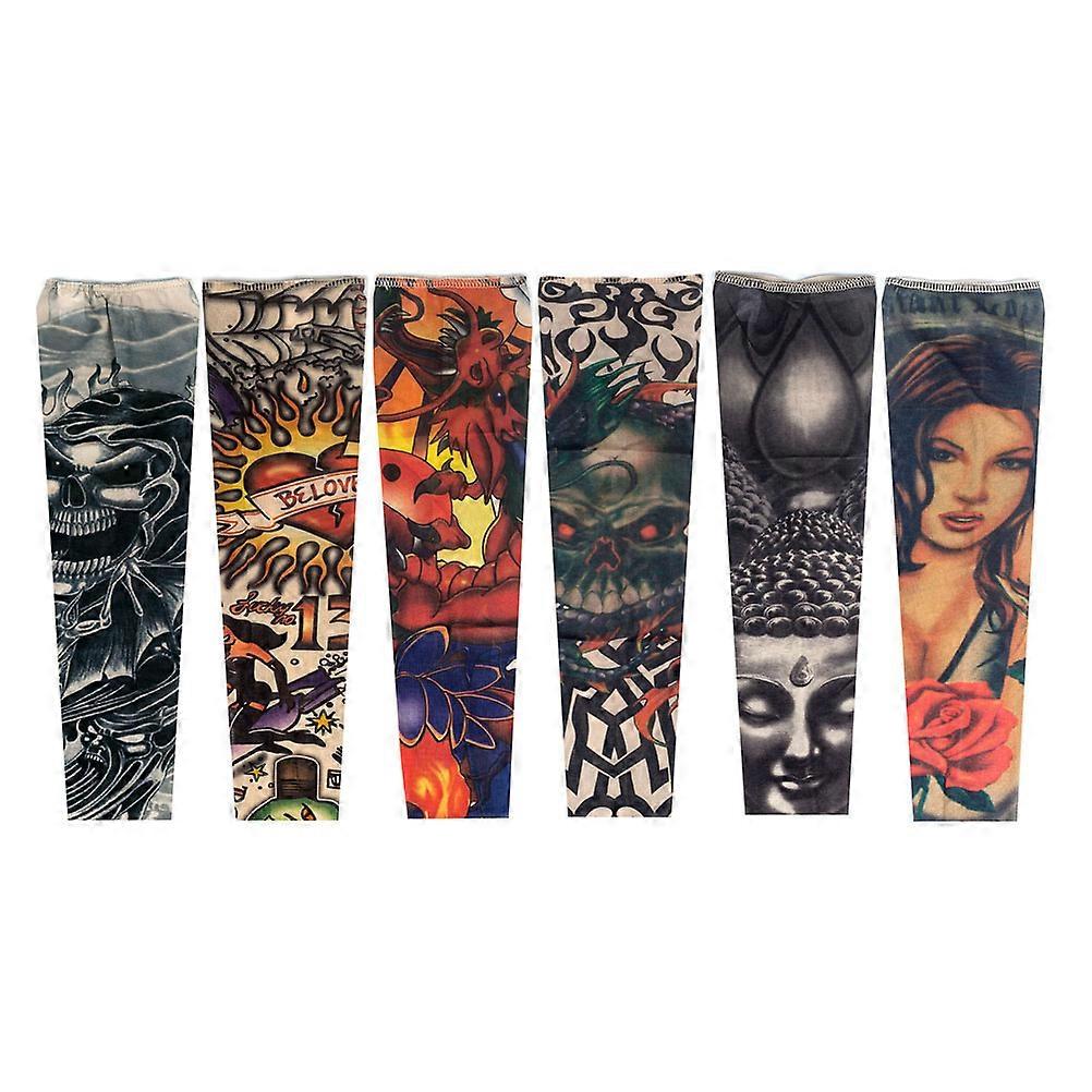 Cool Simulation Sleeve Sun Protective Cooling Arm Sleeves Cycling One Size Fits Most 6Pcs
