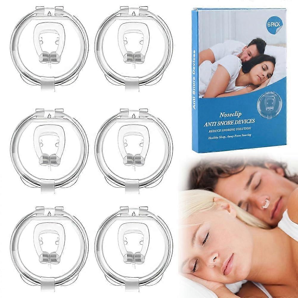 6PCS Anti-Snoring Nasal Clips, Reusable Magnetic Nose Dilator for Improved Breathing and Sleep Quality, Effective Snoring Aid