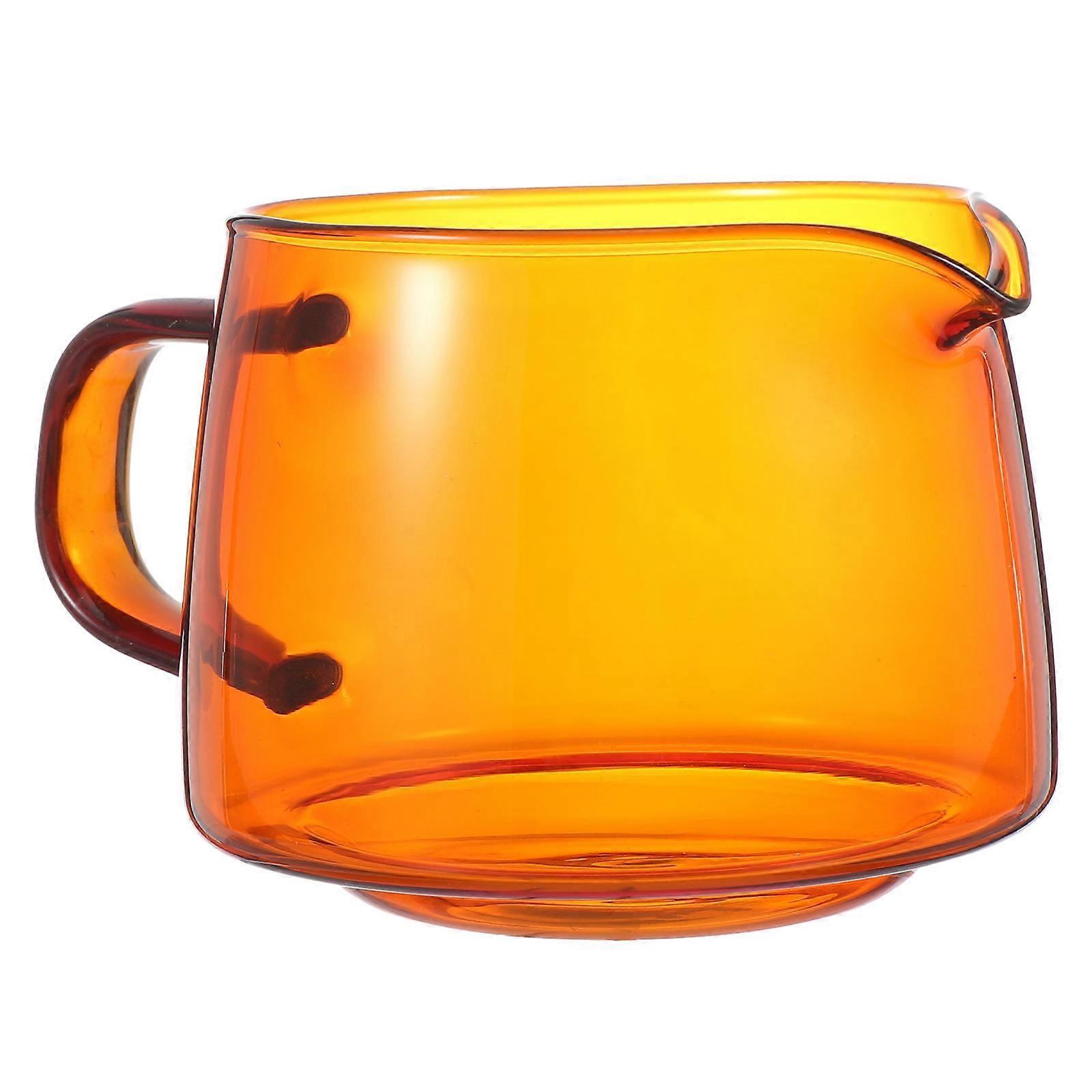 Coffee Cooling Pot Multi-Functional Coffee Kettle Kitchen Supply Yellow 300Ml Pouring Heat-Resistant 1Pack