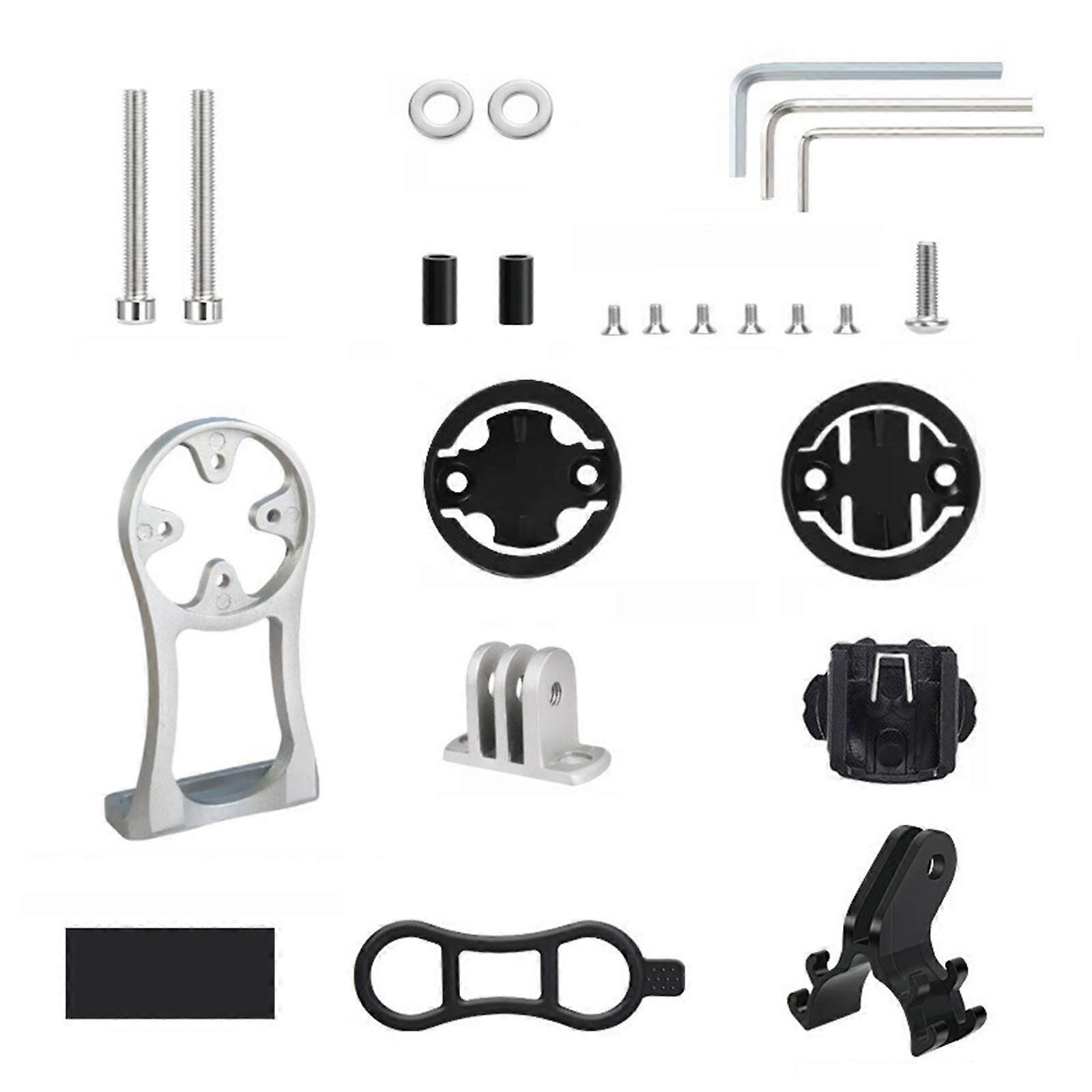 Regulable Bike Speedometers Holder Γρήγορη απελευθέρωση περιστρεφόμενη κινητή βάση για Road Mountain Bike ασημί