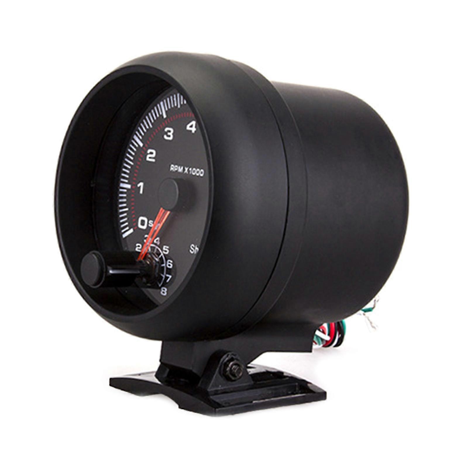 3.75in Electrical Tachometer Gauge Replacement RPM Tachometers Modification Accessory with Light Automotive Gauge Multicolor