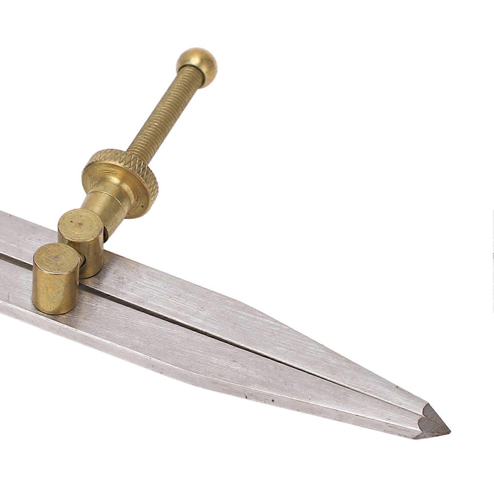 Wing Divider High Accuracy Rust Resistant Gold Adjustable Lockable Leather Divider Gauge for DIY Leather Crafts 150mm