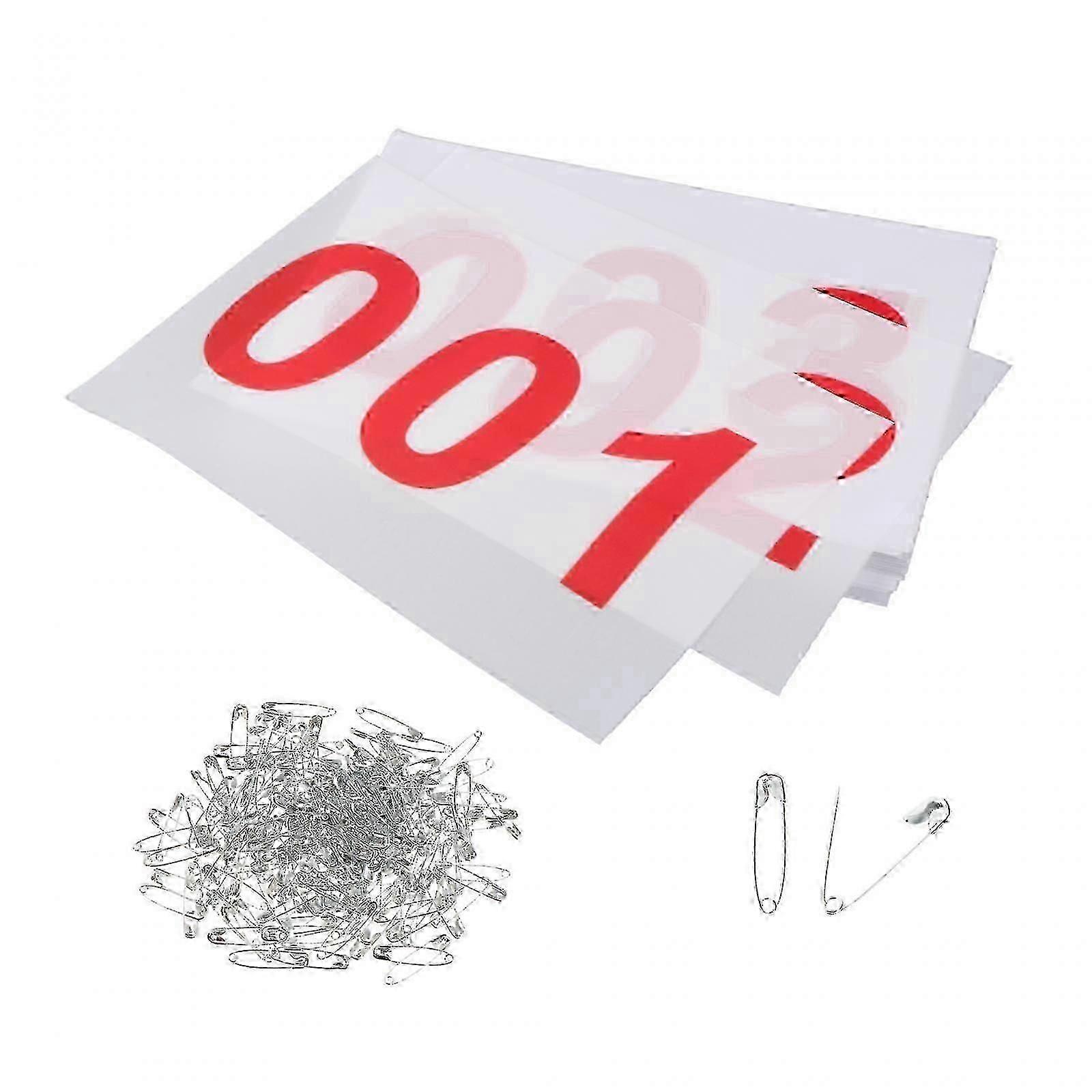 100 قطعة مرايل الجري مرقمة مرايل السباق 100 رقم أرقام سباق الرياضيين 001 إلى 100