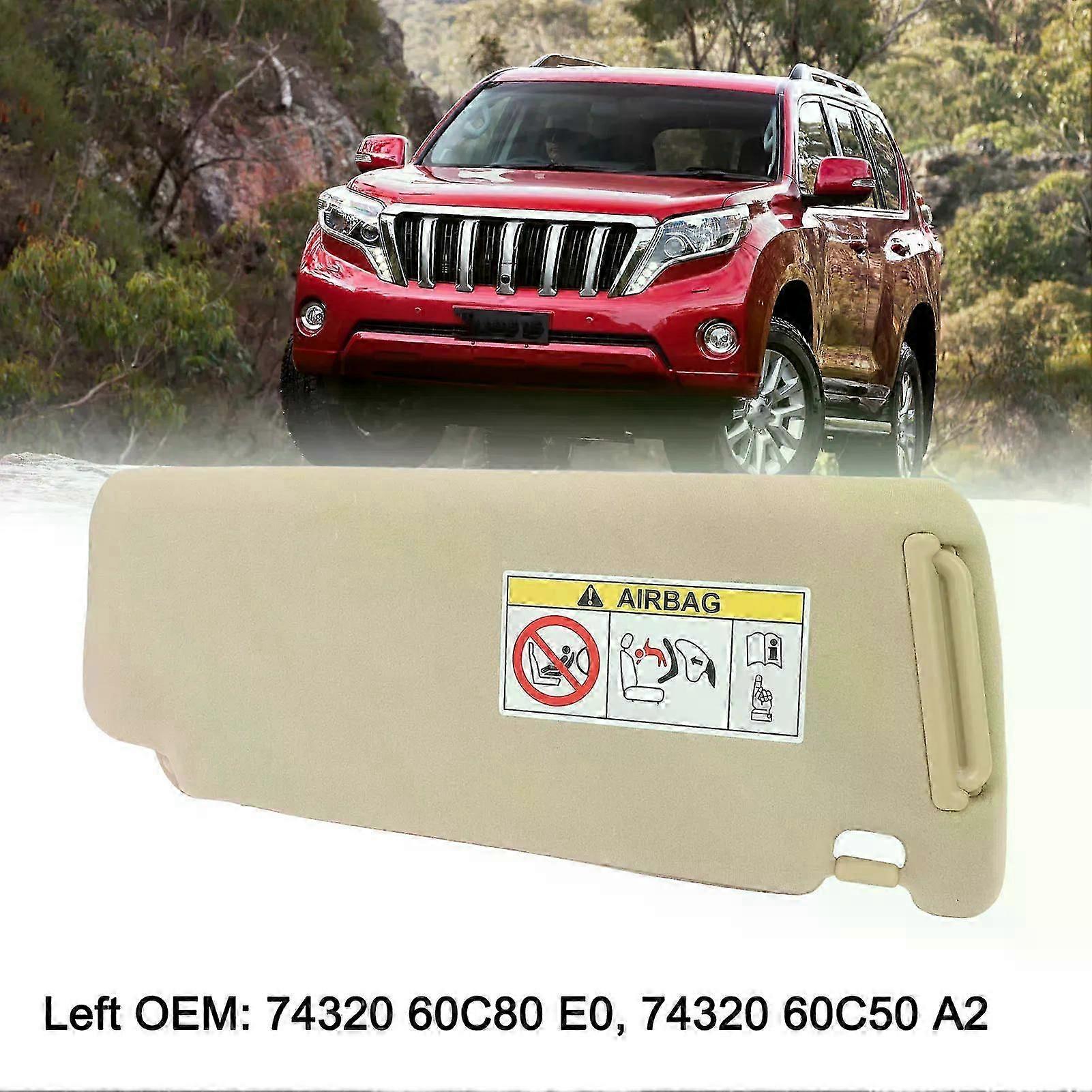 Front Sun Visor Beige Sun Visor Replacement Fit For Toyota Land Cruiser Prado 2010 Left Hand Drive Automotive Sun Visor