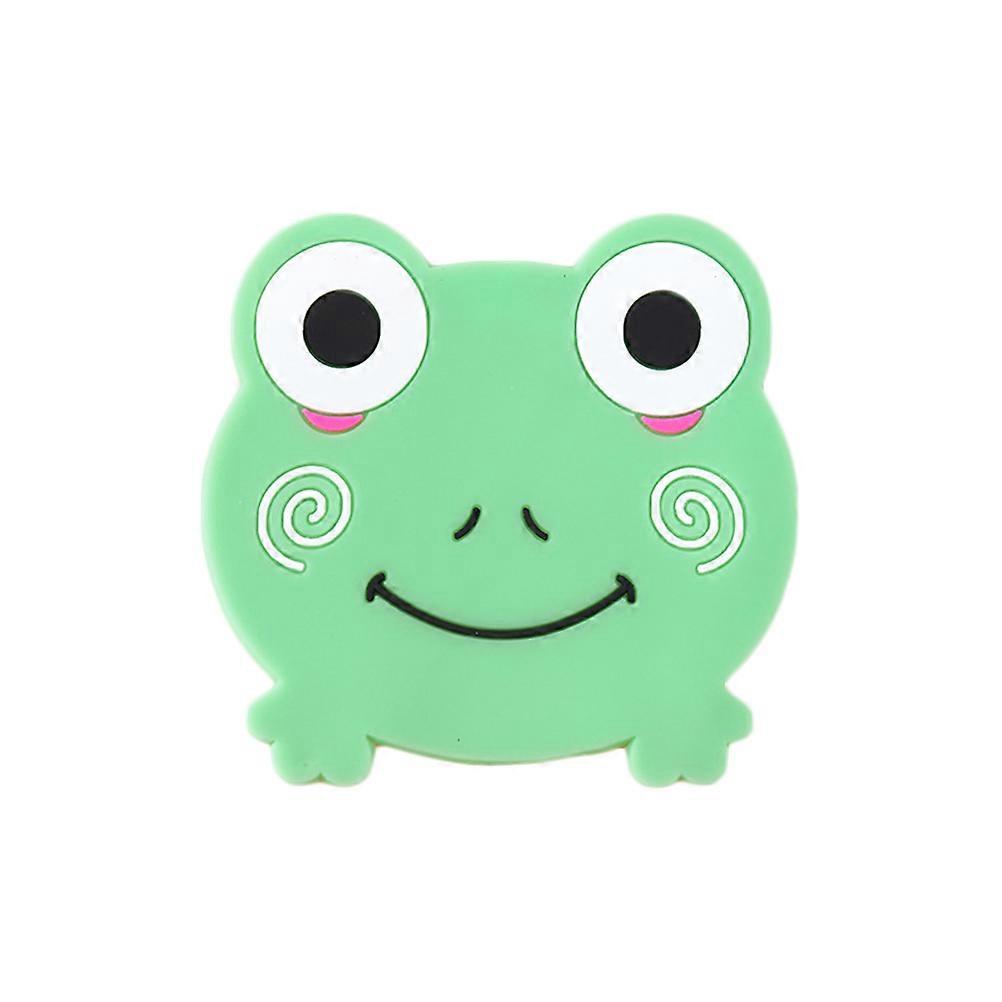 Animal Pattern Coaster Cartoon Design PVC Non-Slip Heat Insulation for Home Restaurant Cafe Green Frog 10Pcs